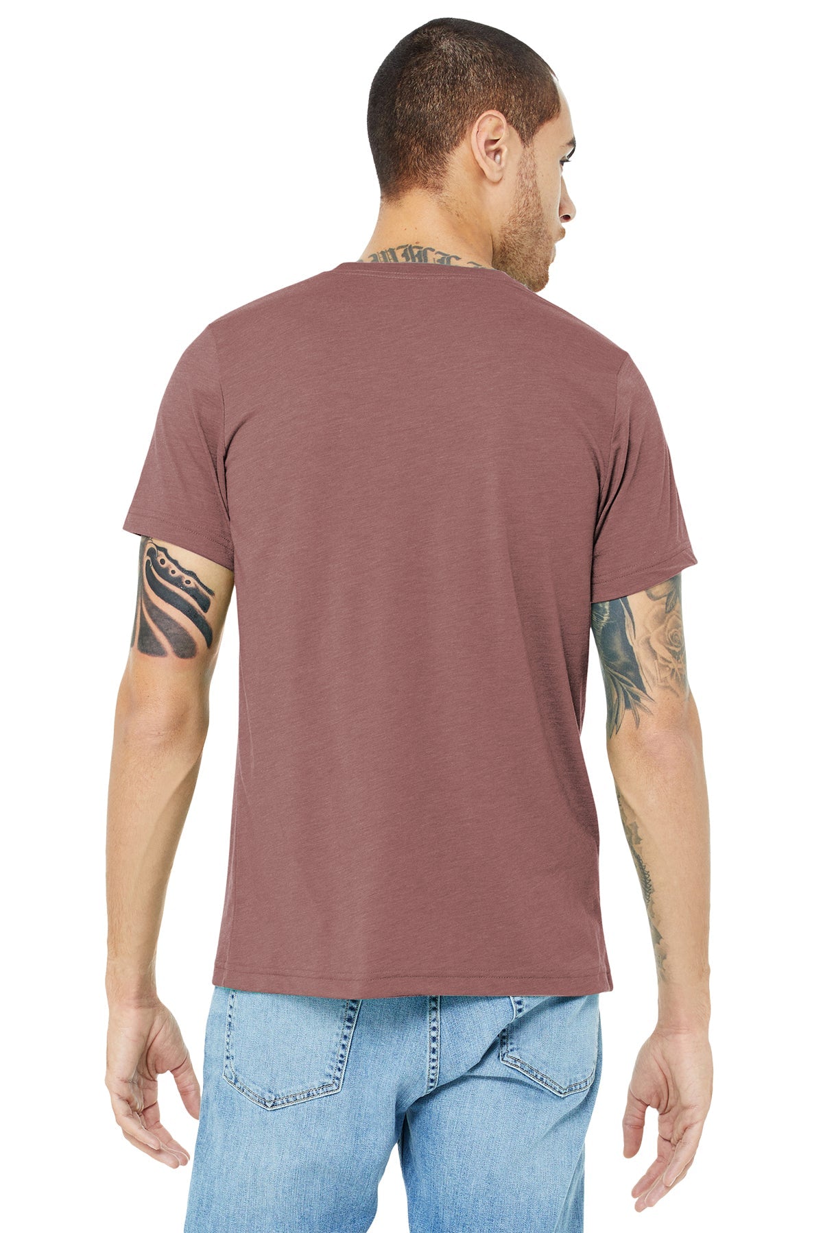bella + canvas unisex triblend short sleeve t-shirt 3413c mauve triblend