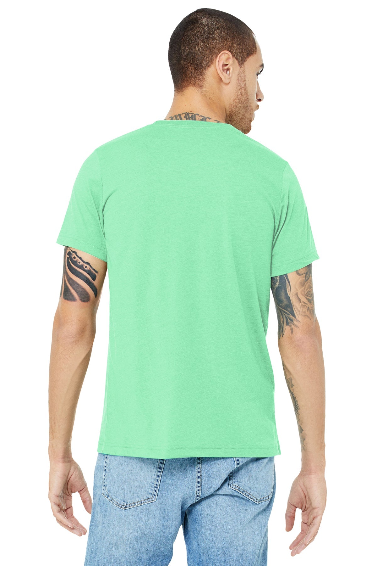 bella + canvas unisex triblend short sleeve t-shirt 3413c mint triblend