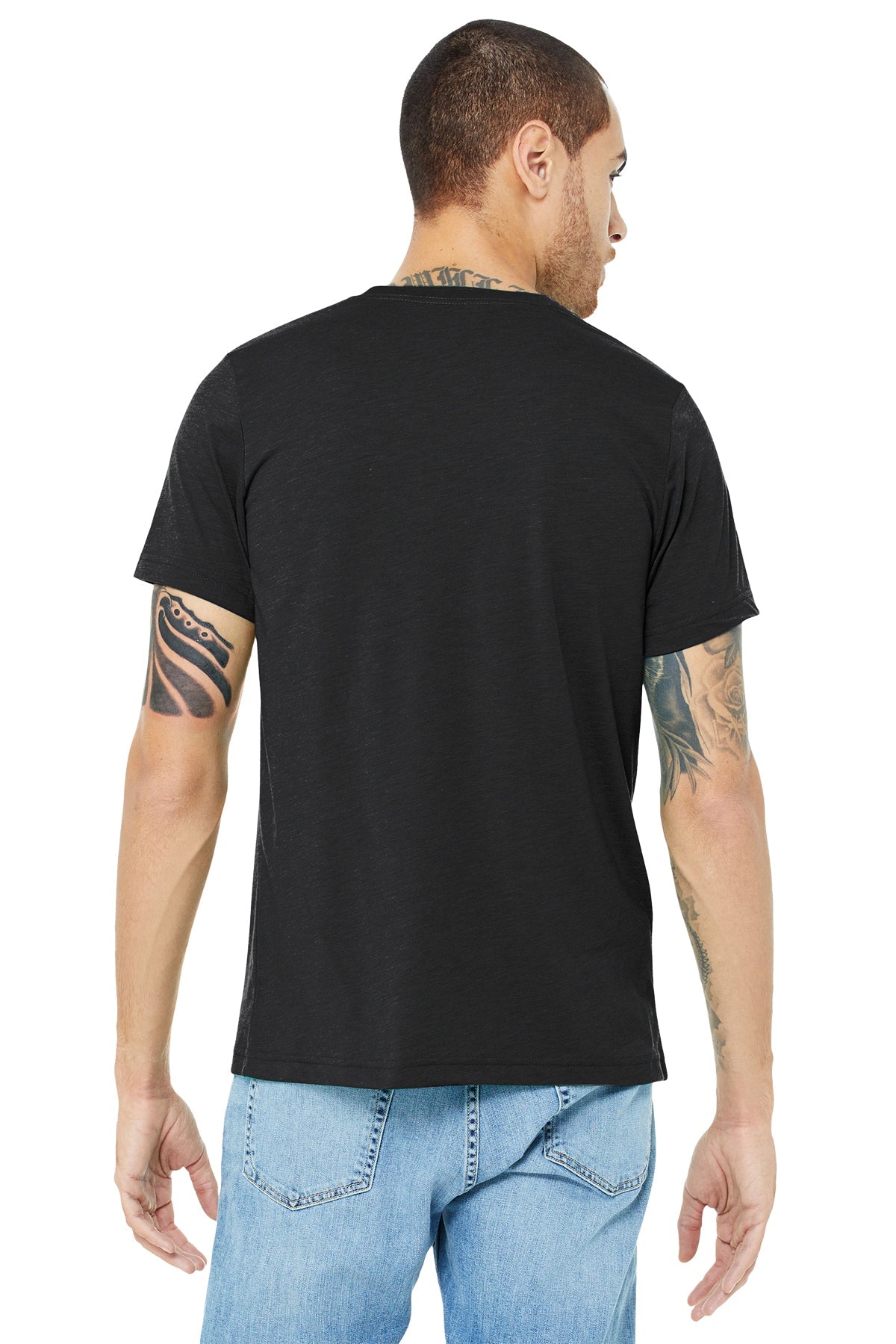 bella + canvas unisex triblend short sleeve t-shirt 3413c sd dark gry trbl