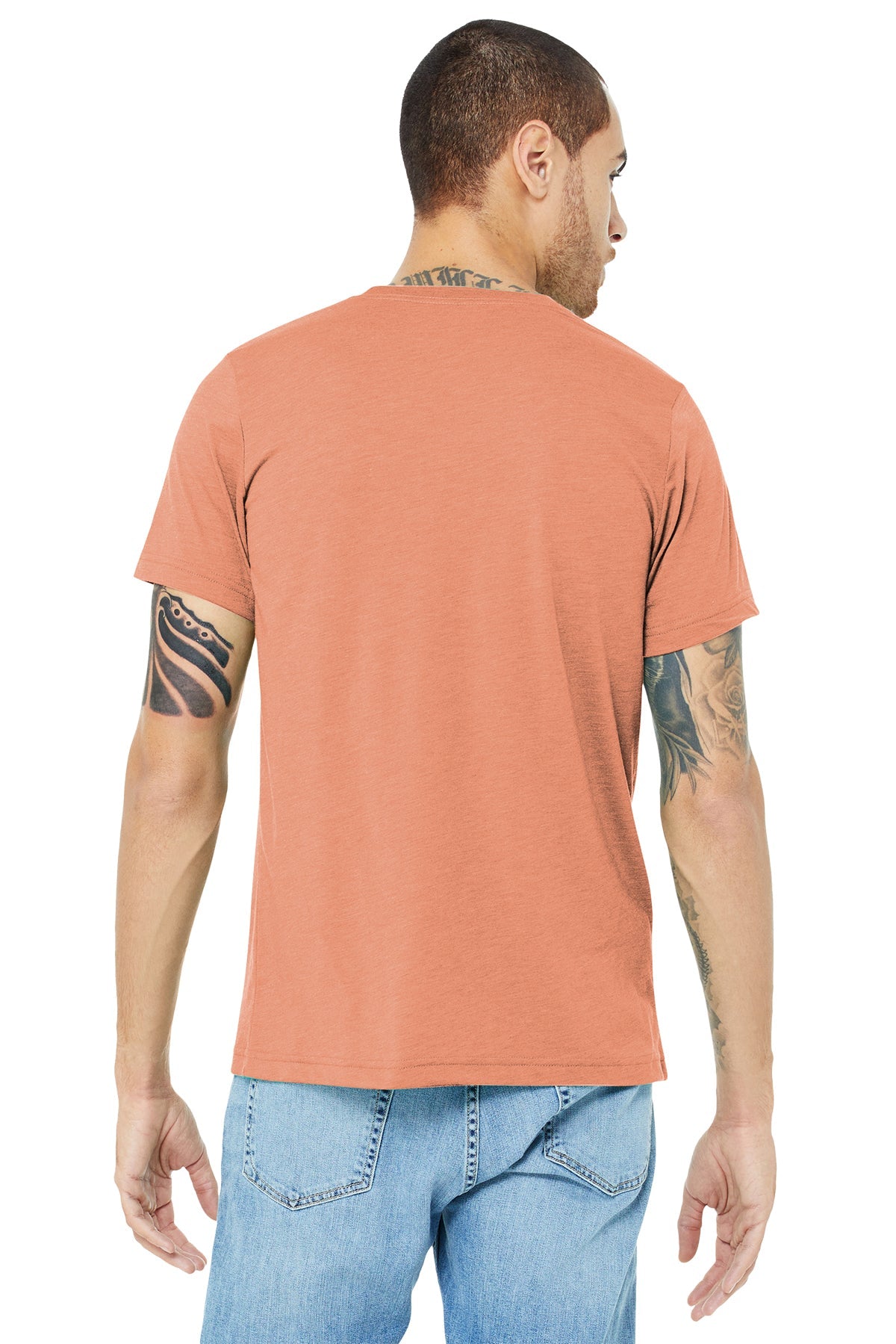 bella + canvas unisex triblend short sleeve t-shirt 3413c sunset triblend