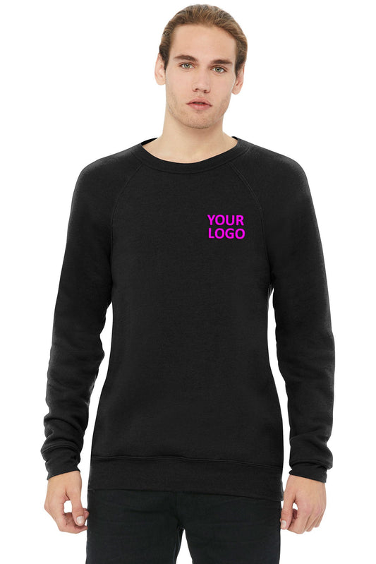 Bella + Canvas Black 3901 custom business sweatshirts