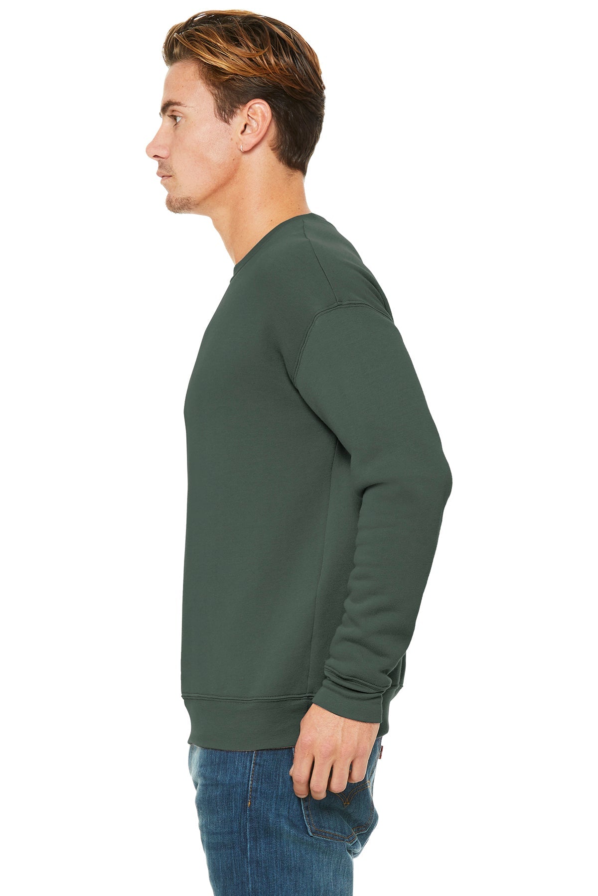 bella + canvas_3945_military green_company_logo_sweatshirts
