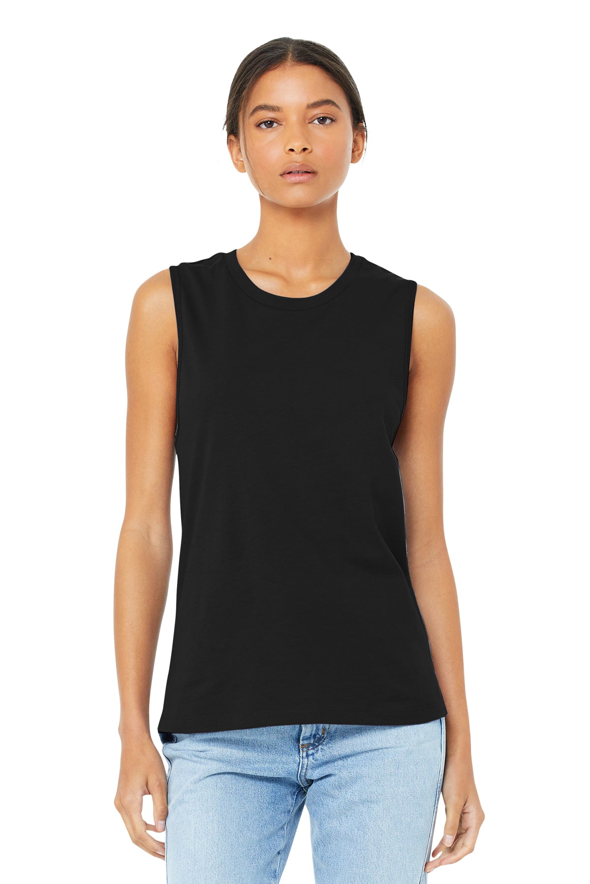 Custom BELLA+CANVAS Womens Jersey Muscle Tank BC6003 Black