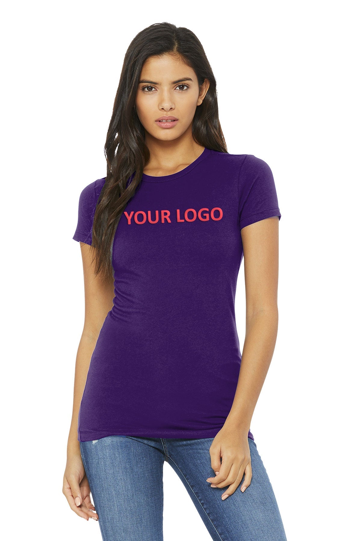 bella + canvas ladies the favorite t-shirt 6004 team purple