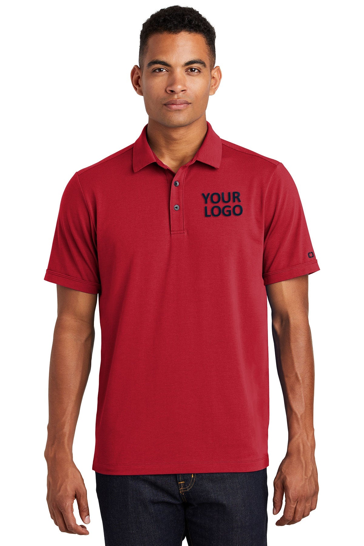 OGIO Signal Red OG138 embroidered polo shirts custom