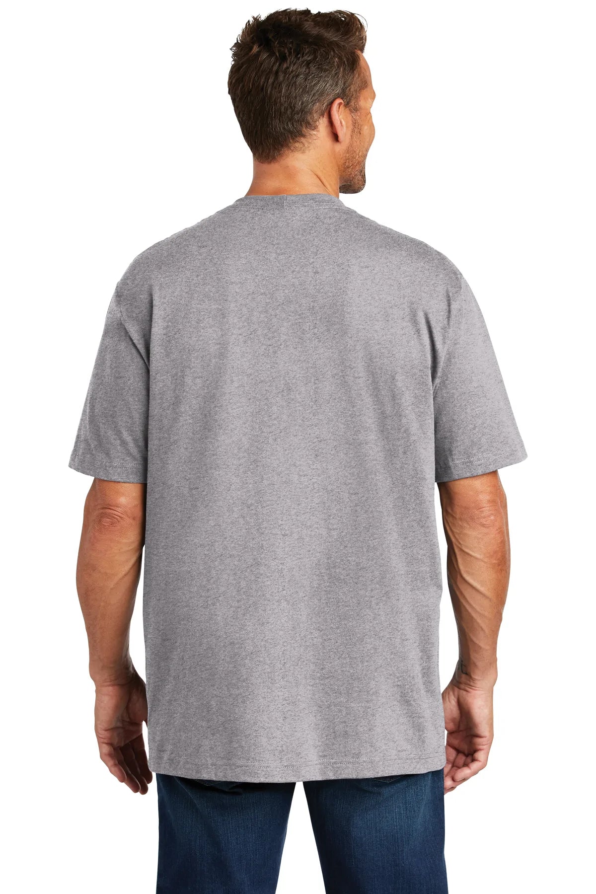 carhartt workwear pocket short sleeve t-shirt ctk87 heather grey