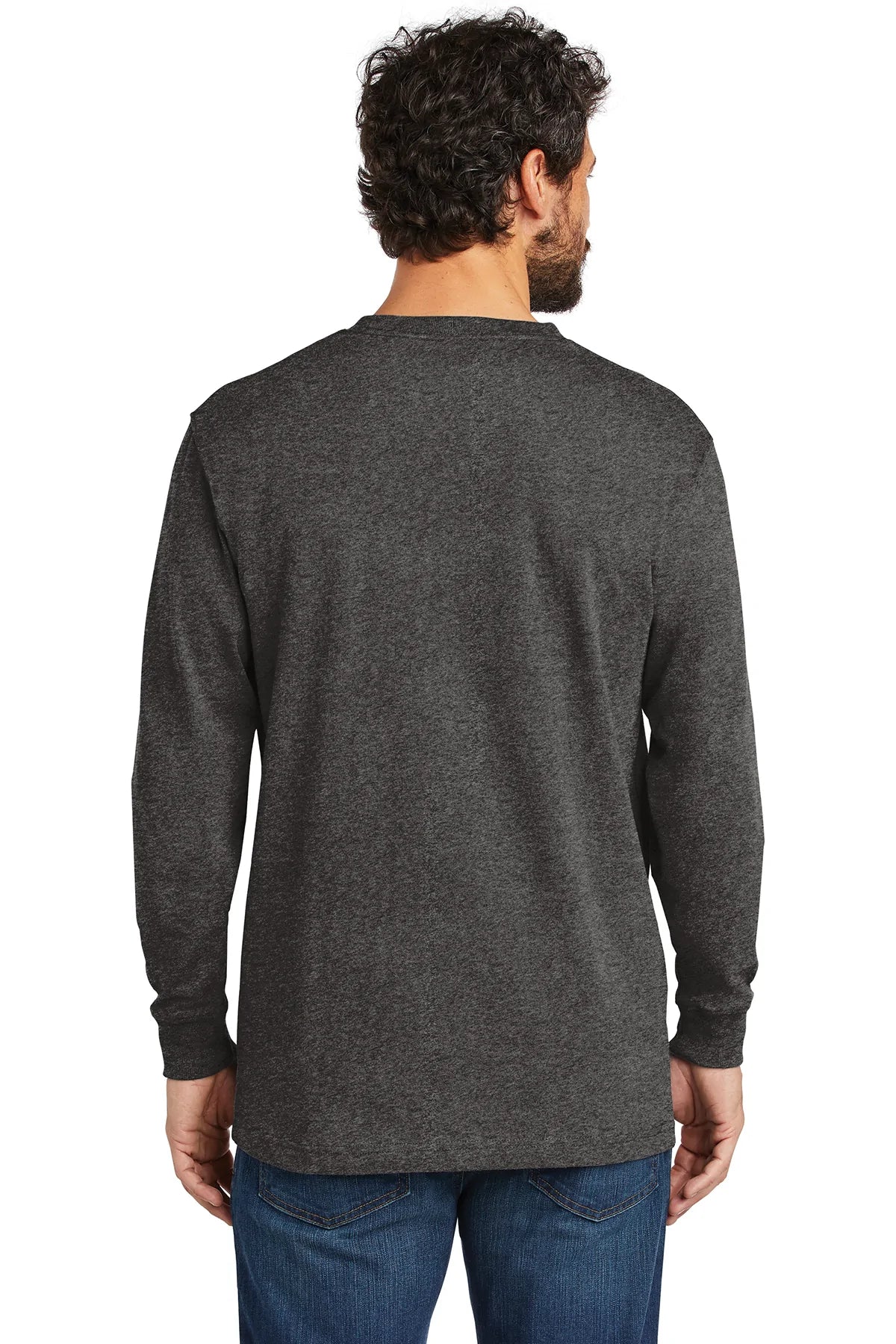 carhartt workwear pocket long sleeve t-shirt ctk126 carbon heather