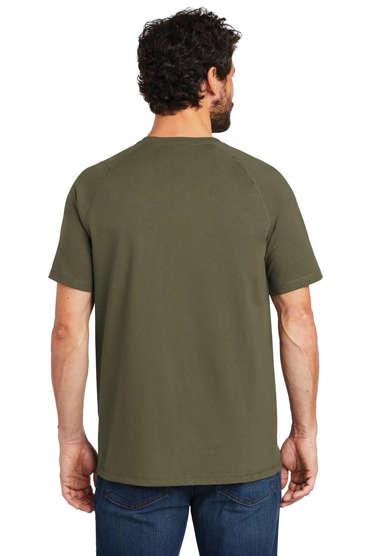 carhartt force cotton delmont short sleeve t-shirt ct100410 moss