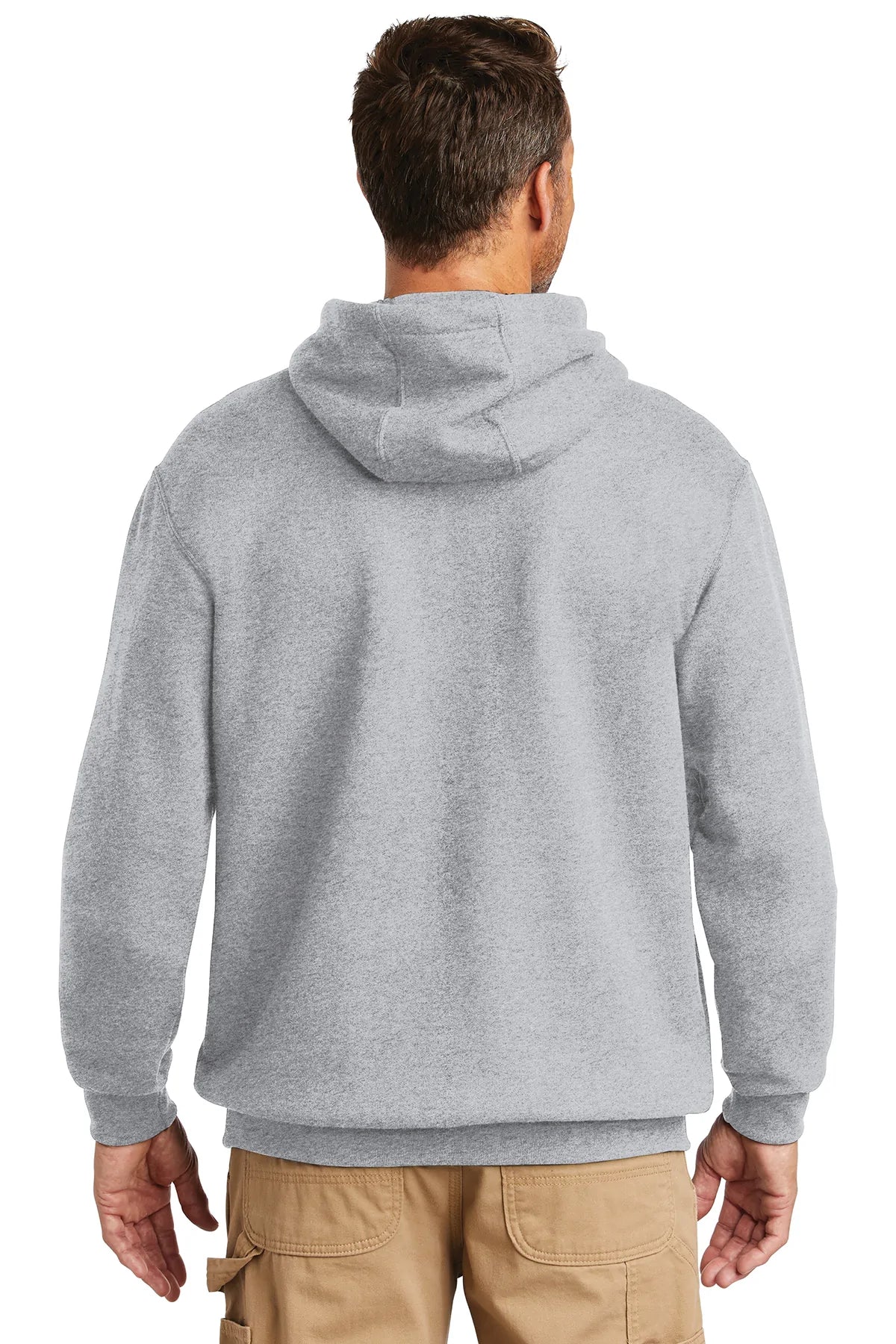 Custom Carhartt Midweight Hooded Sweatshirt Heather Grey
