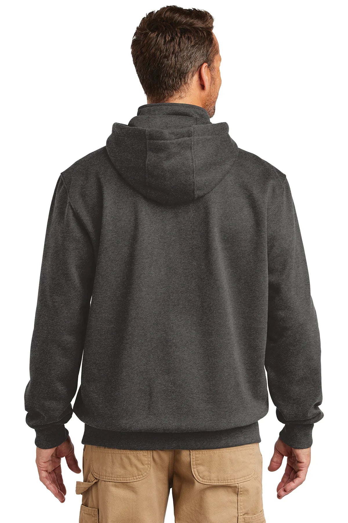 Custom Carhartt Rain Defender Paxton Hooded Zip Mock Carbon