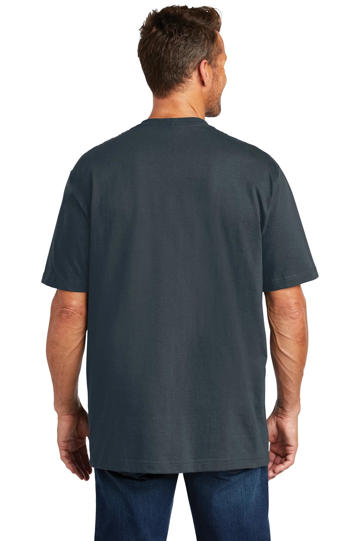 carhartt tall workwear pocket short sleeve t-shirt cttk87 bluestone
