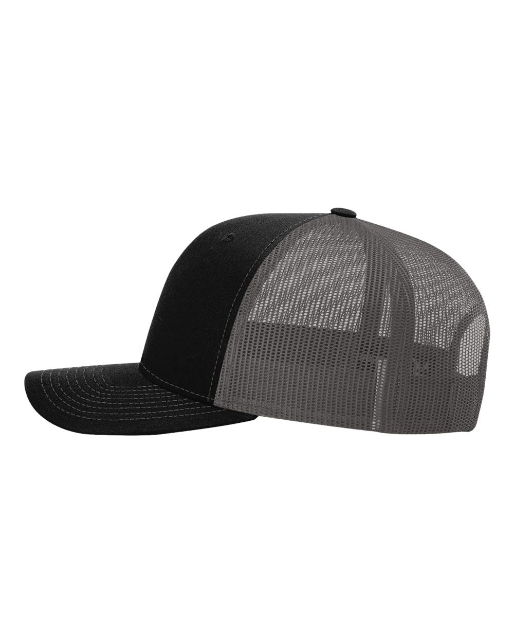 Richardson Recycled Branded Trucker Caps, Black Charcoal