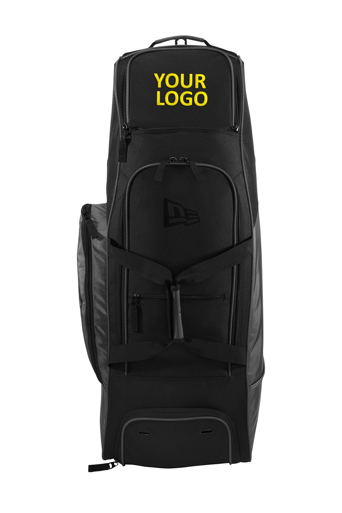 New Era Shutout Wheeled Bat Customized Bags, Graphite/ Black
