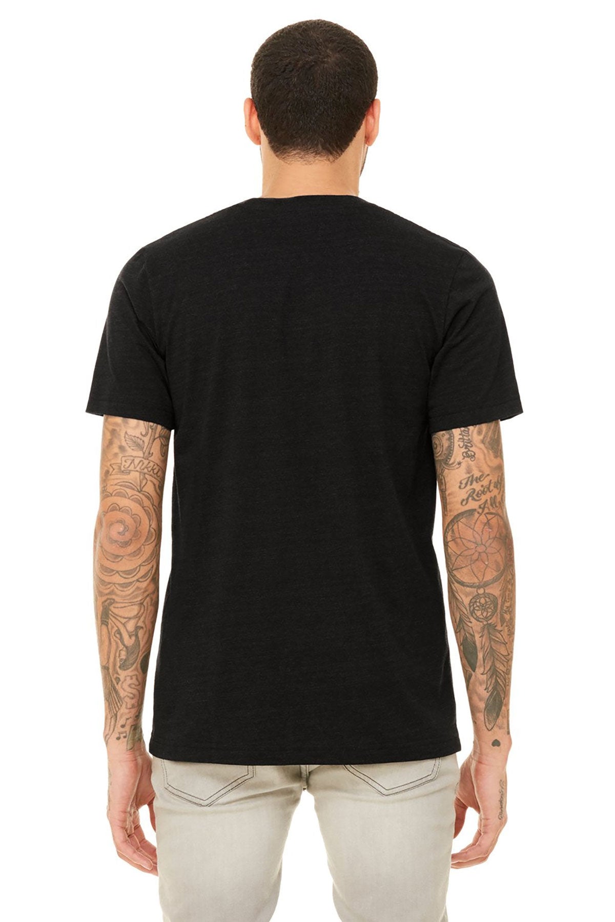 bella + canvas unisex jersey short sleeve t-shirt 3001c black heather
