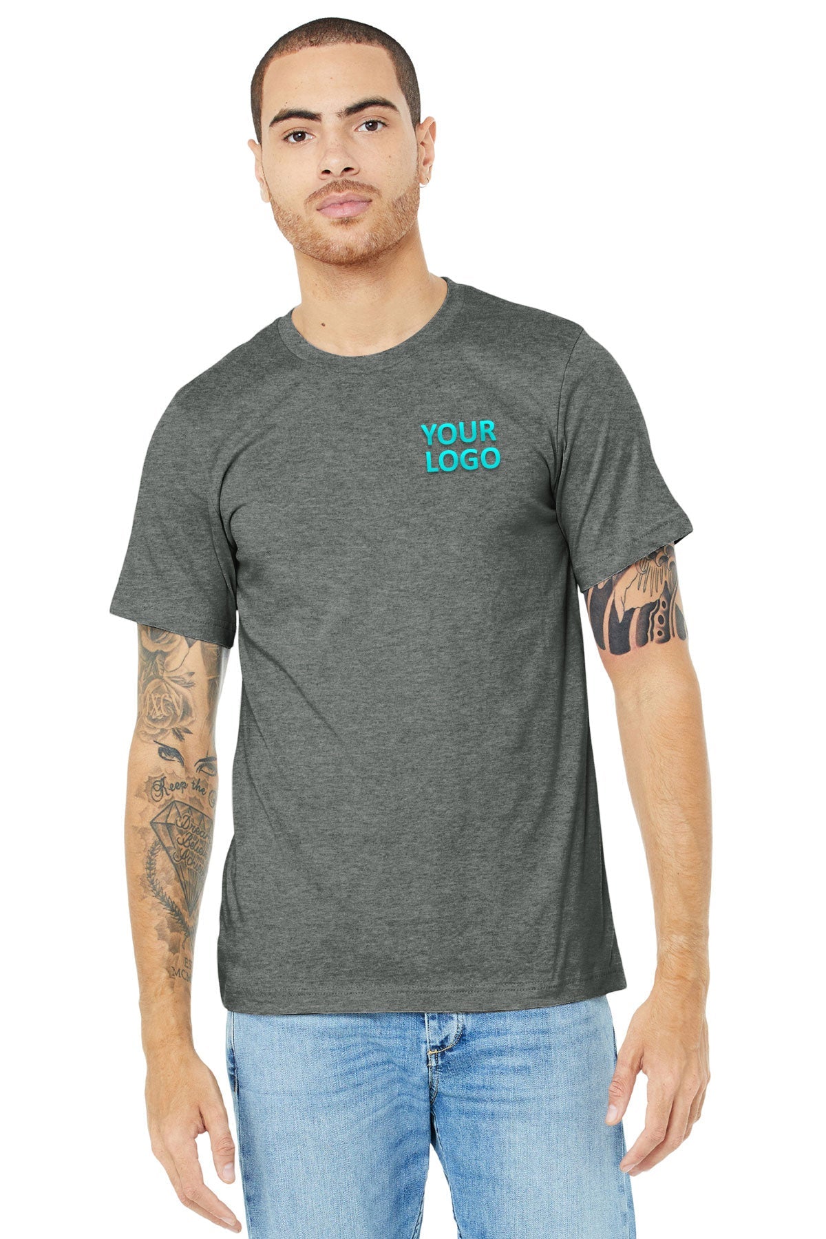 bella + canvas unisex jersey short sleeve t-shirt 3001cvc deep heather