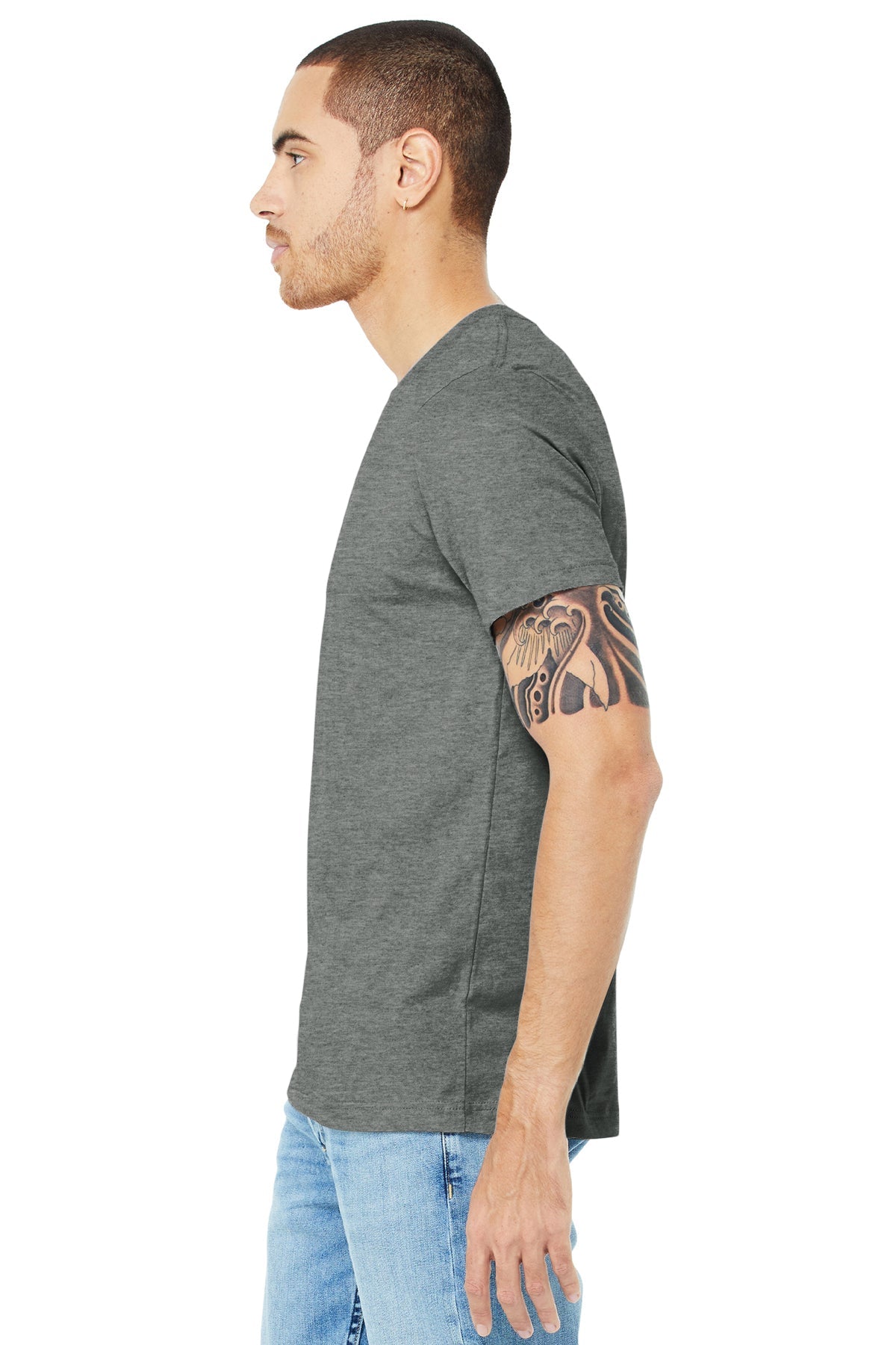 bella + canvas unisex jersey short sleeve t-shirt 3001c deep heather