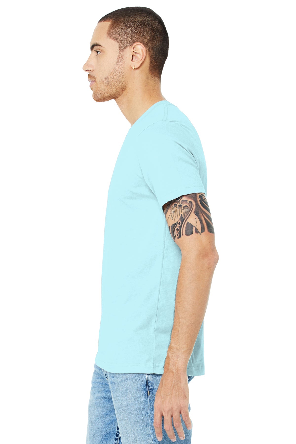 bella + canvas unisex jersey short sleeve t-shirt 3001c heather ice blue