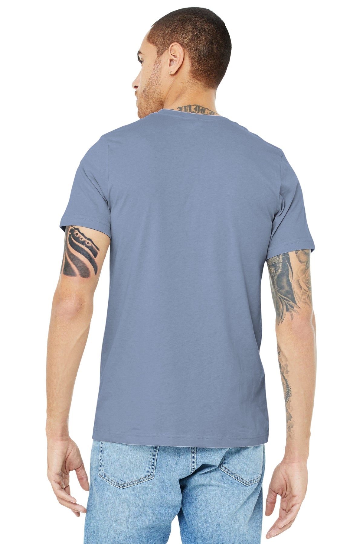 bella + canvas unisex jersey short sleeve t-shirt 3001c heather blue