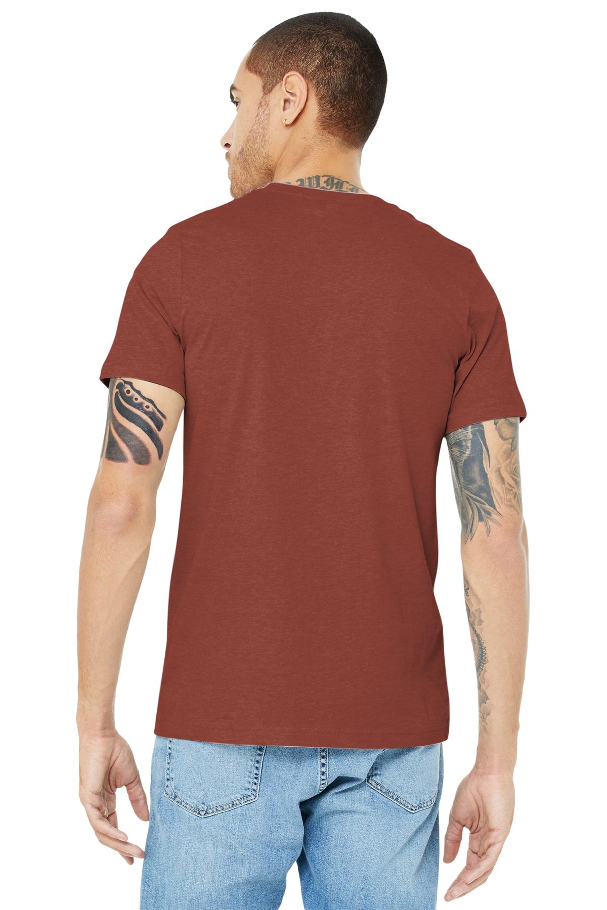 bella + canvas unisex jersey short sleeve t-shirt 3001c heather clay