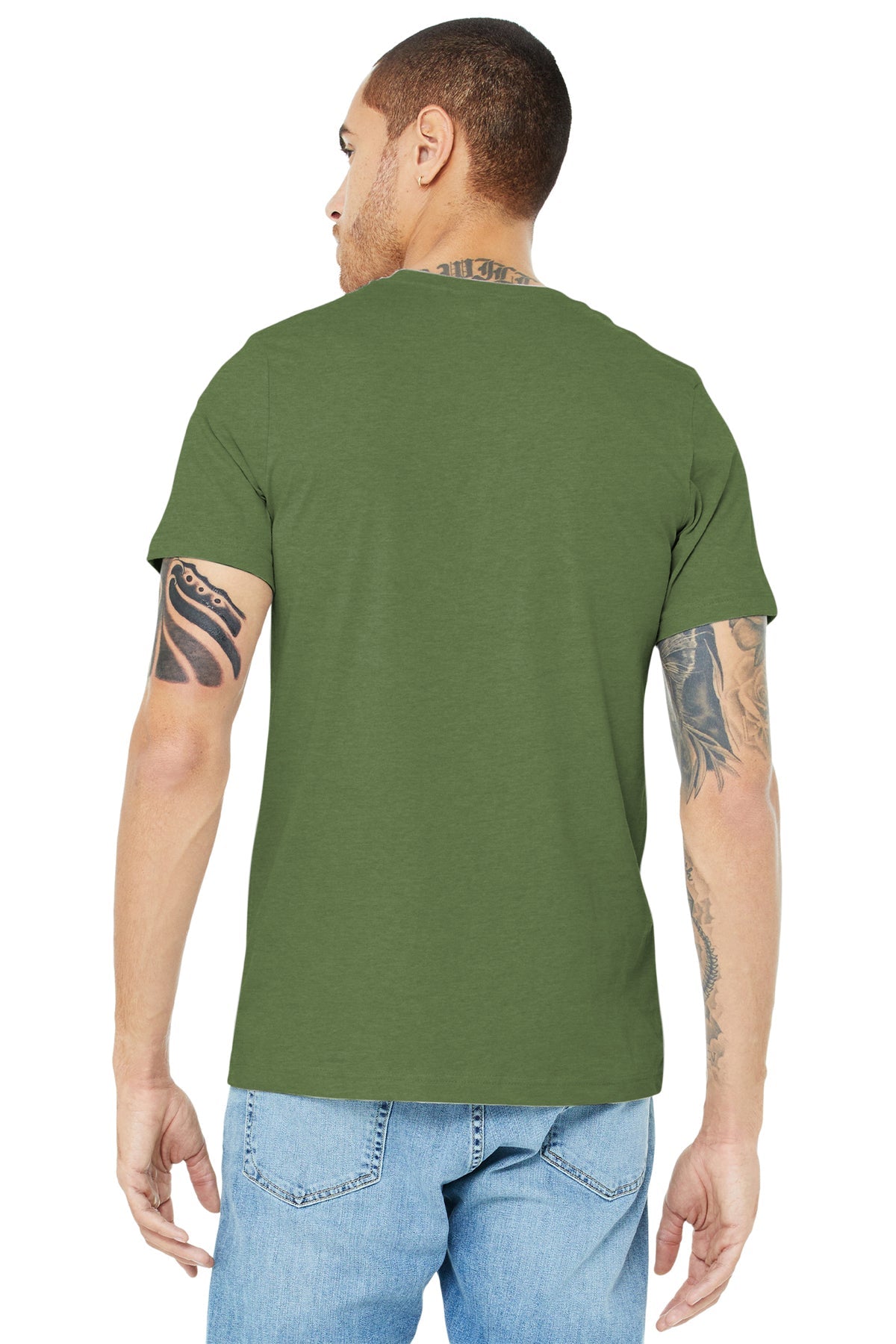 bella + canvas unisex jersey short sleeve t-shirt 3001c heather green