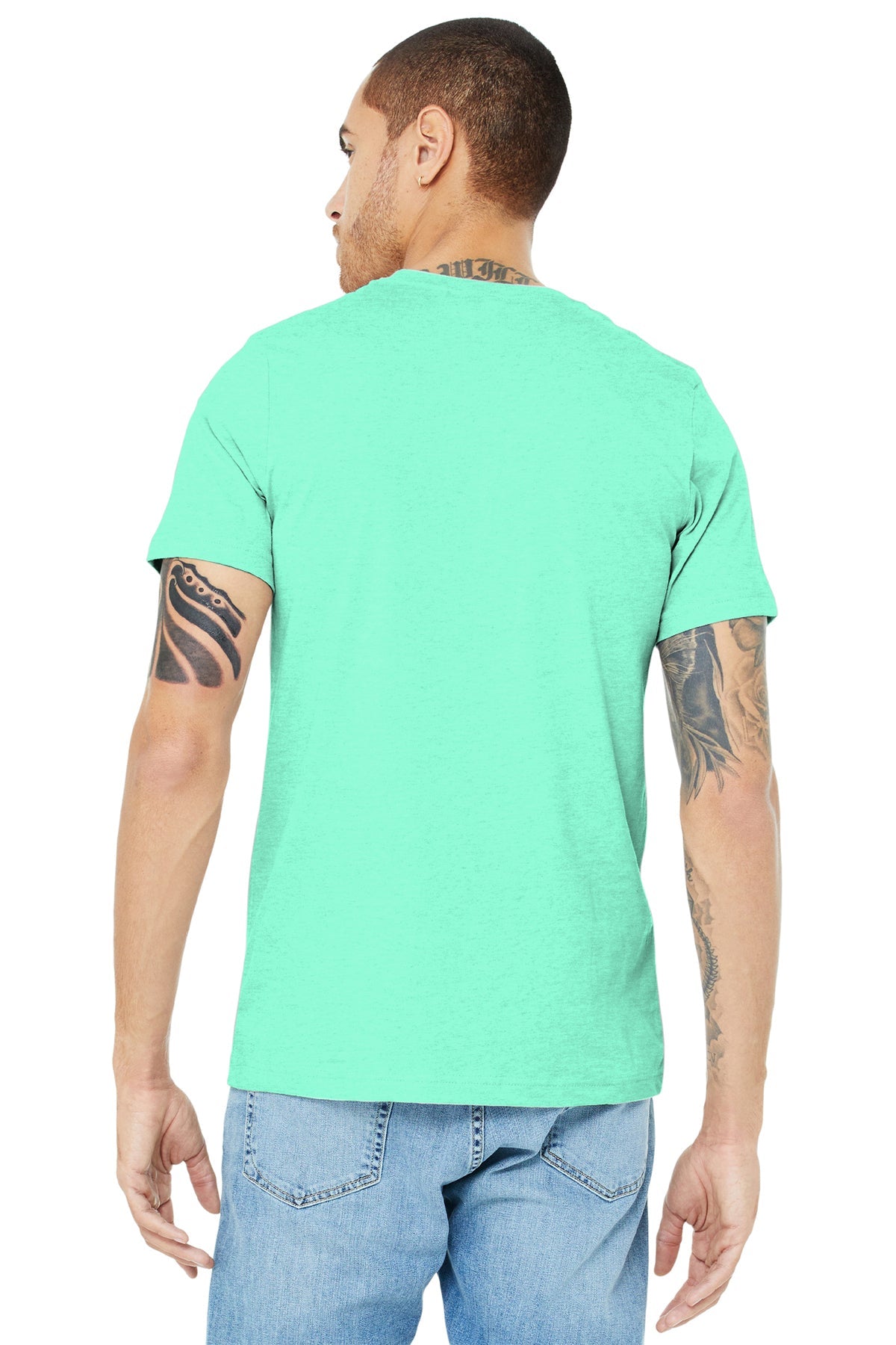 bella + canvas unisex jersey short sleeve t-shirt 3001c heather mint