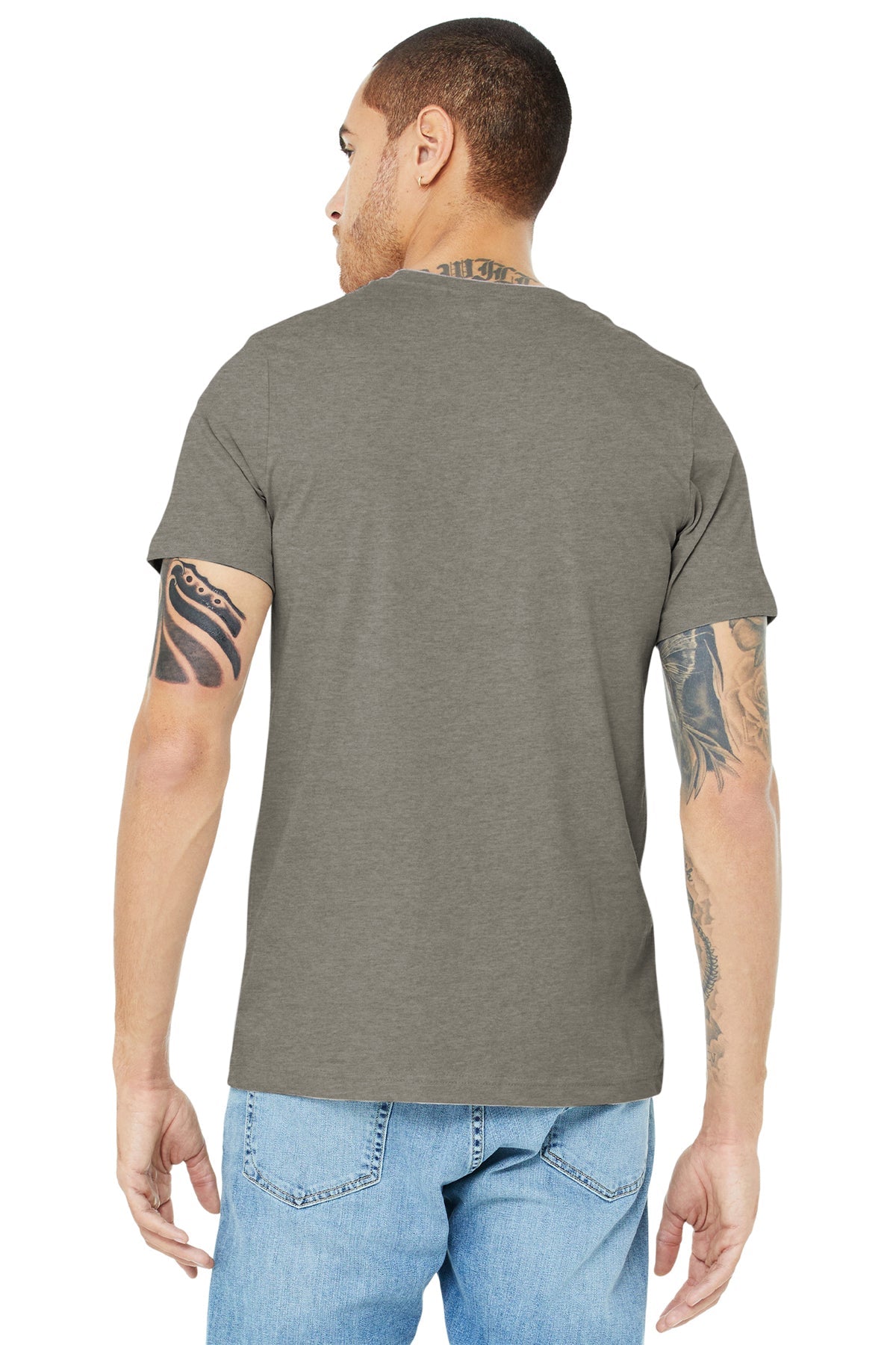 bella + canvas unisex jersey short sleeve t-shirt 3001c heather stone
