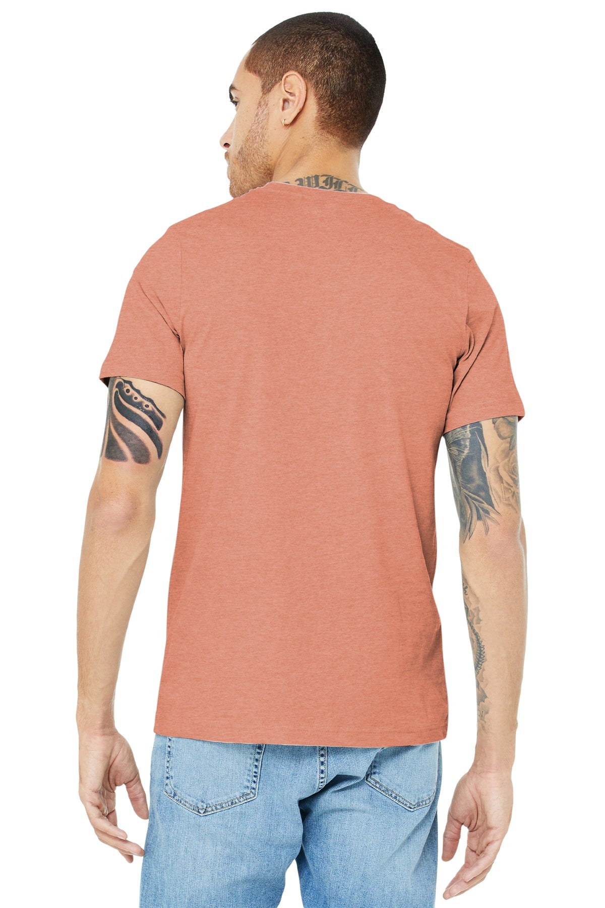 bella + canvas unisex jersey short sleeve t-shirt 3001c heather sunset