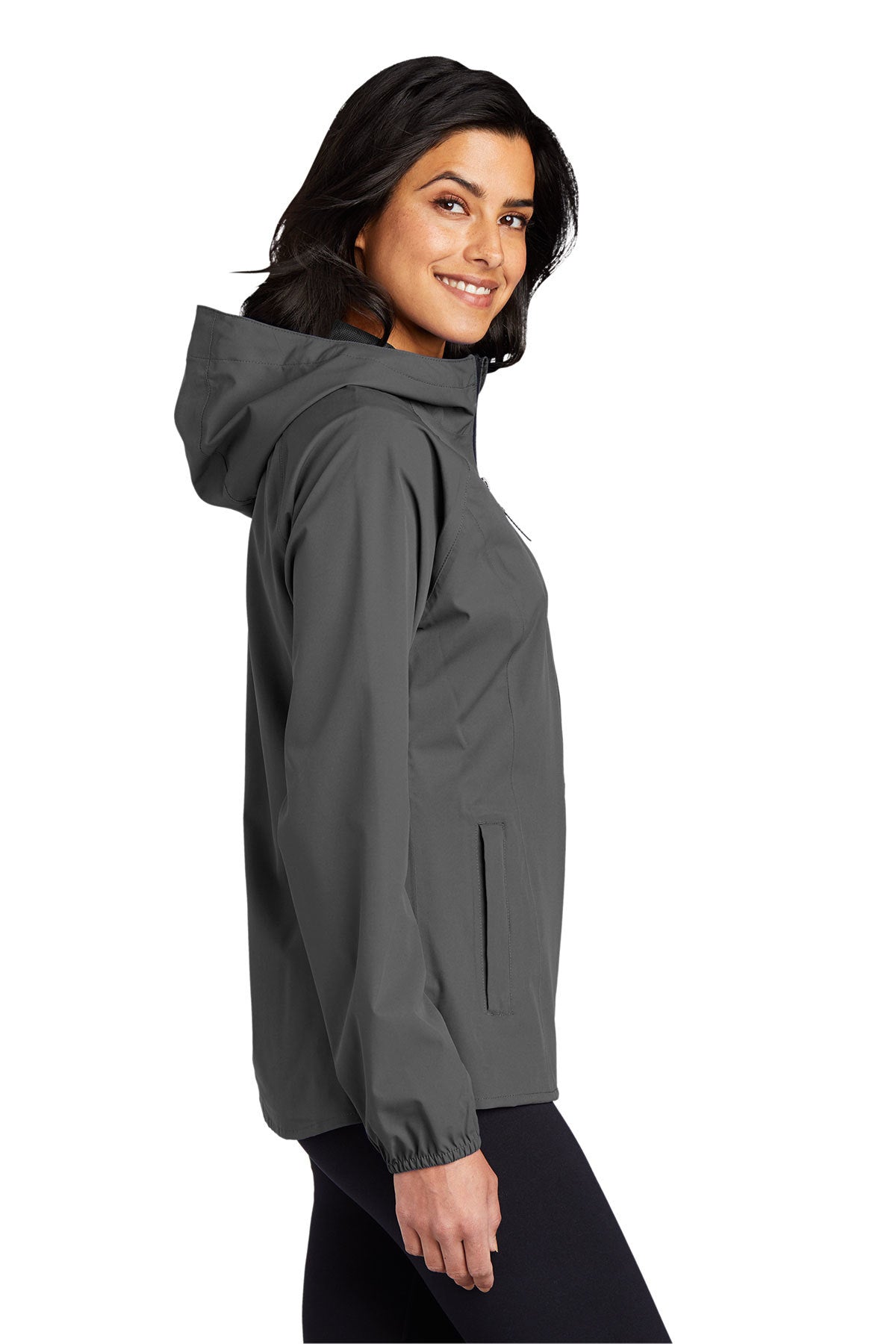 Port Authority Ladies Essential Branded Rain Jackets, Graphite