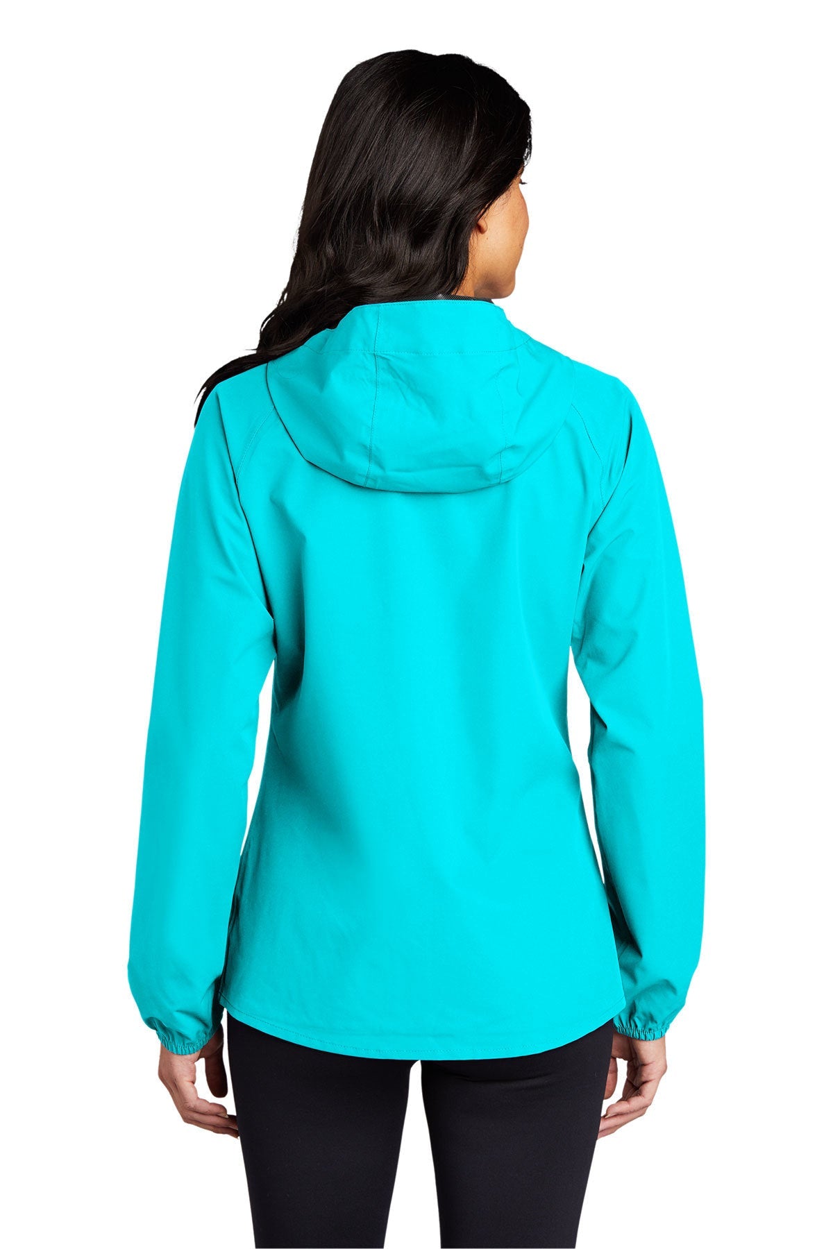 Port Authority Ladies Essential Branded Rain Jackets, Light Cyan Blue