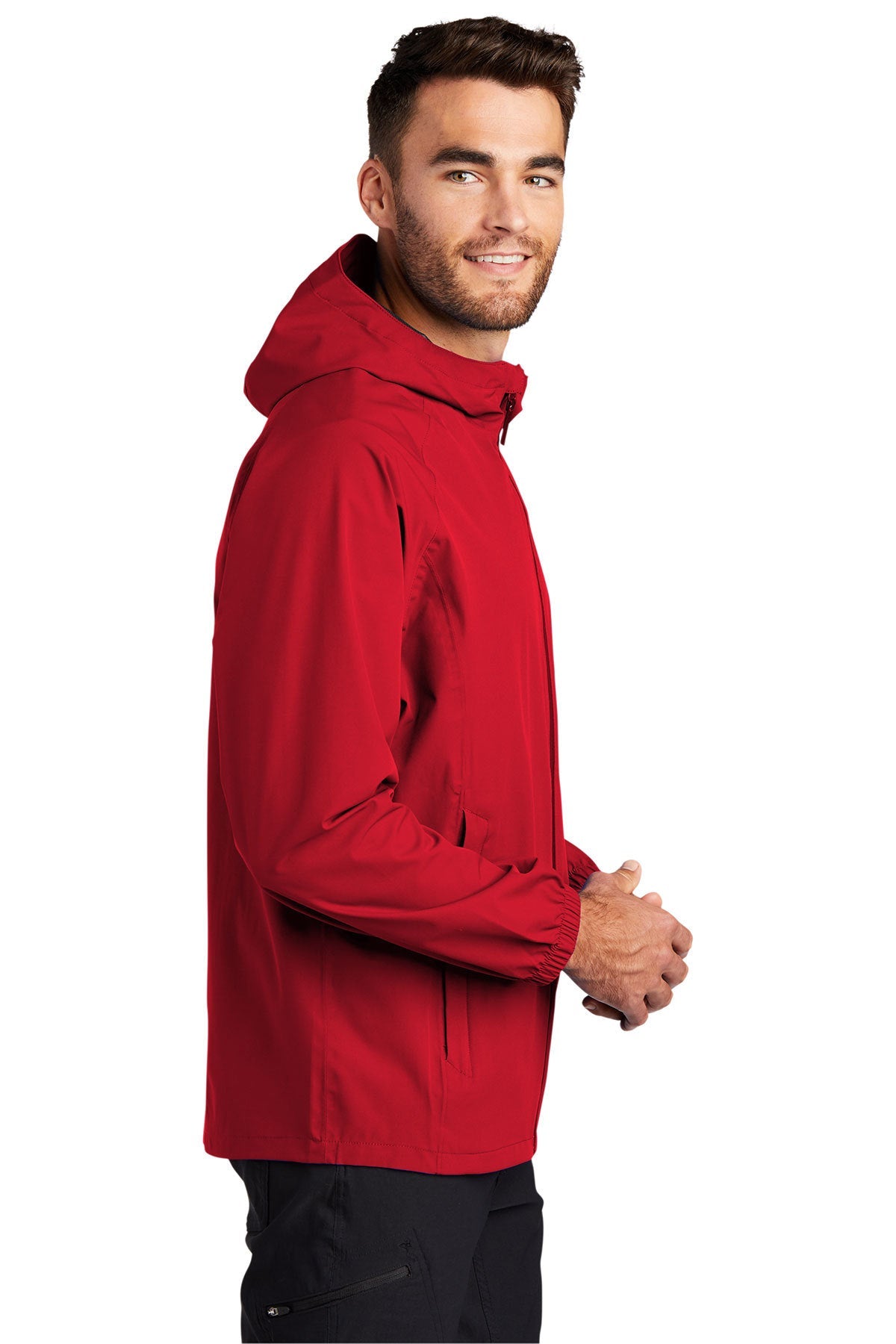 Port Authority Essential Branded Rain Jackets, Deep Red