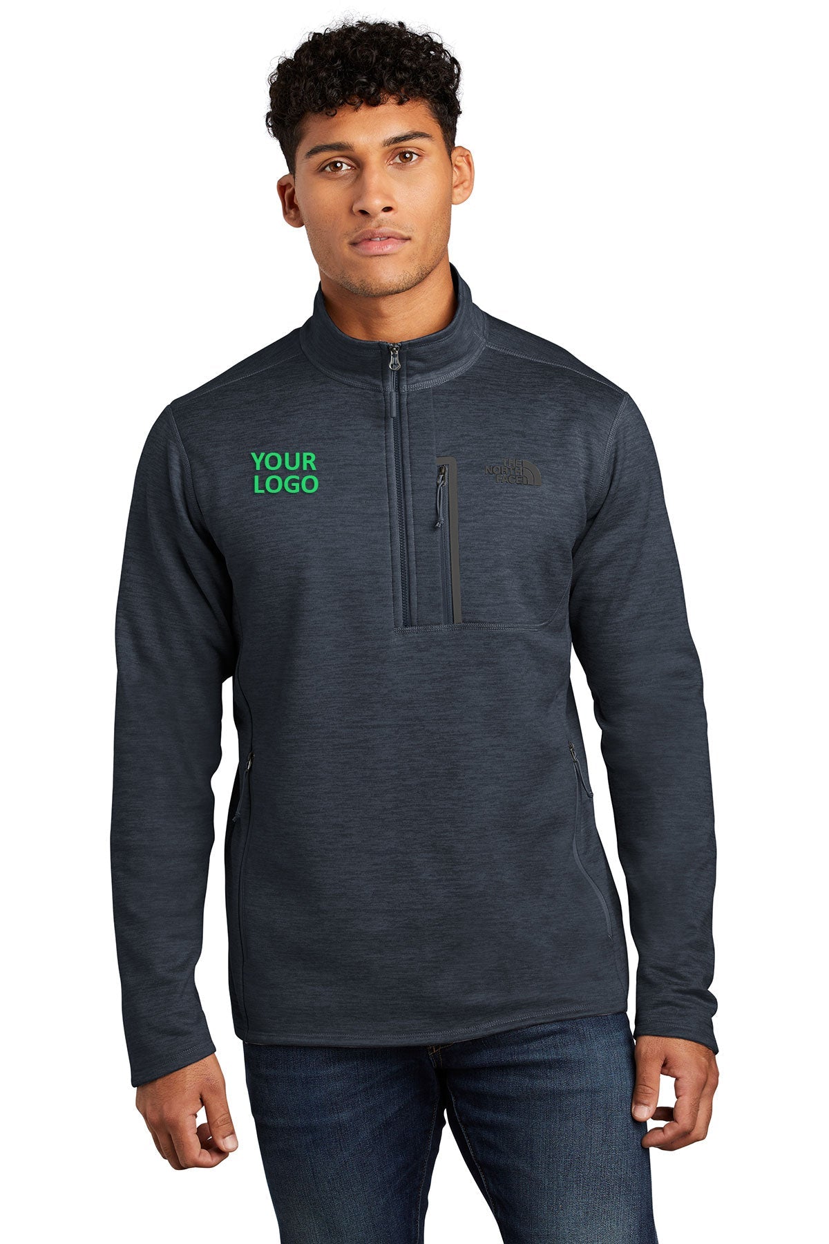 The North Face Urban Navy Heather NF0A47F7 sweatshirts with company logo