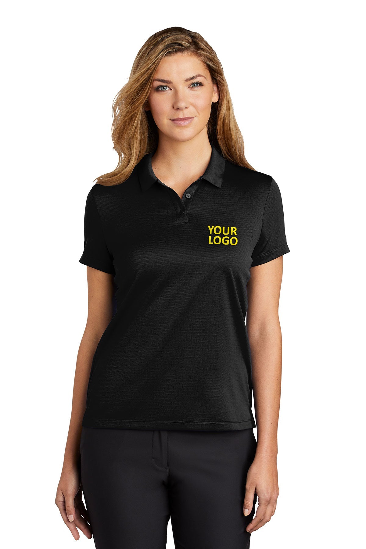 Nike Black NKBV6043 custom logo polo shirts