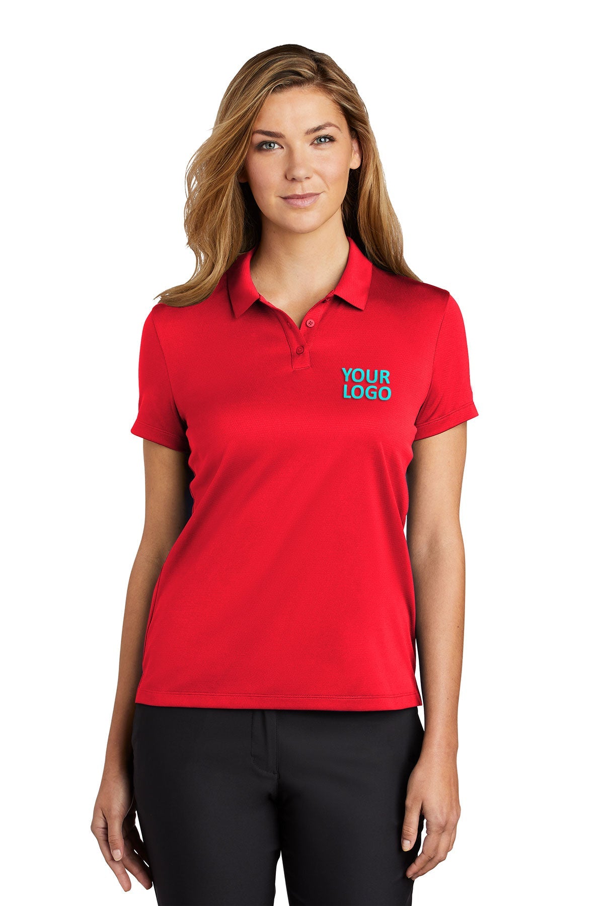 Nike University Red NKBV6043 custom logo polo shirts