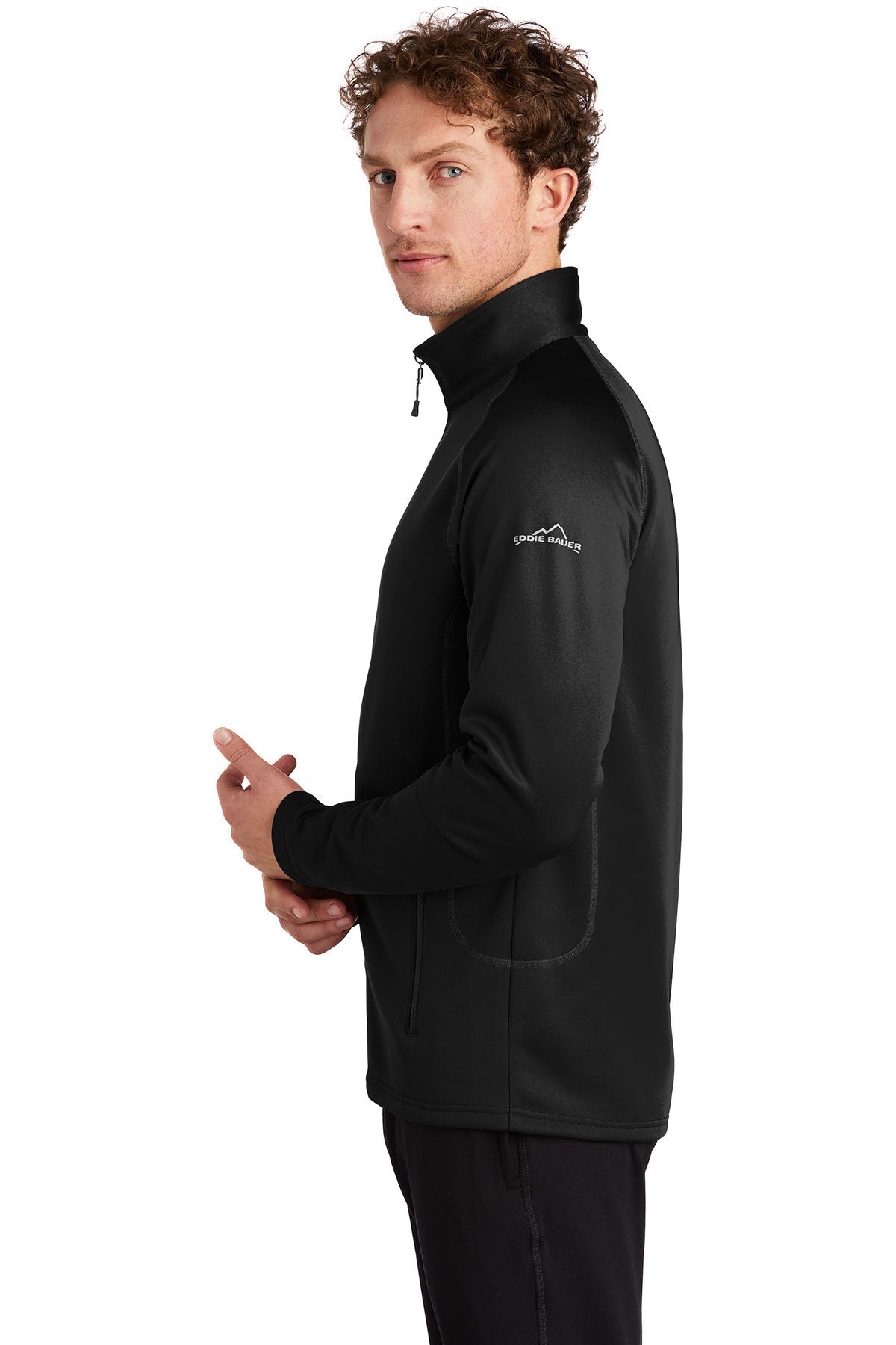 Eddie Bauer Smooth Fleece Custom Layer Jackets, Black