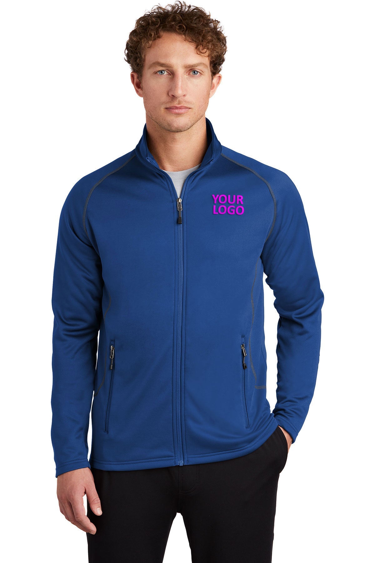 Eddie Bauer Cobalt Blue EB246 custom sweatshirts with logo