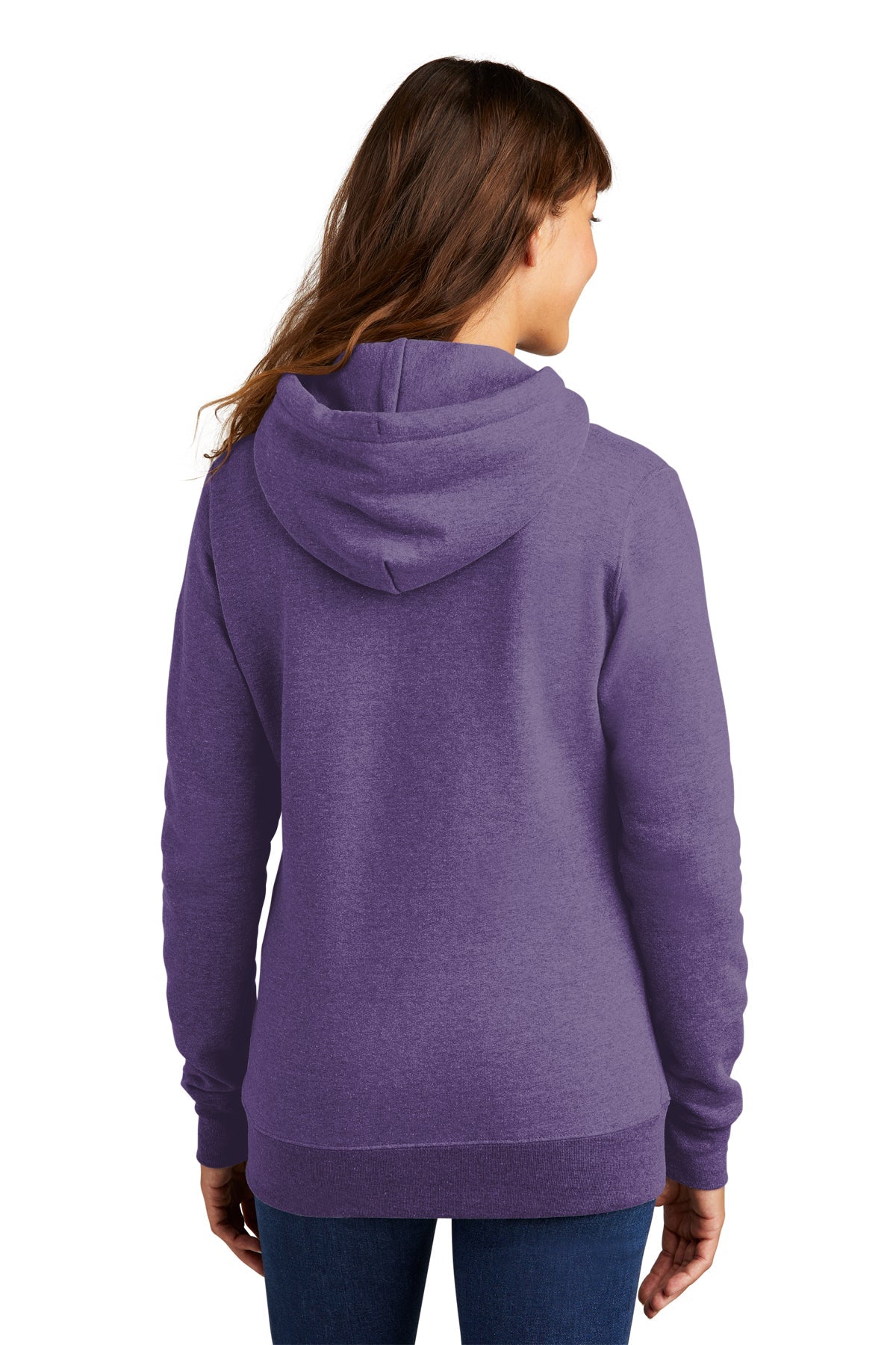 Port & Company Ladies Core Fleece Pullover Hooded Sweatshirt LPC78H Heather Purple