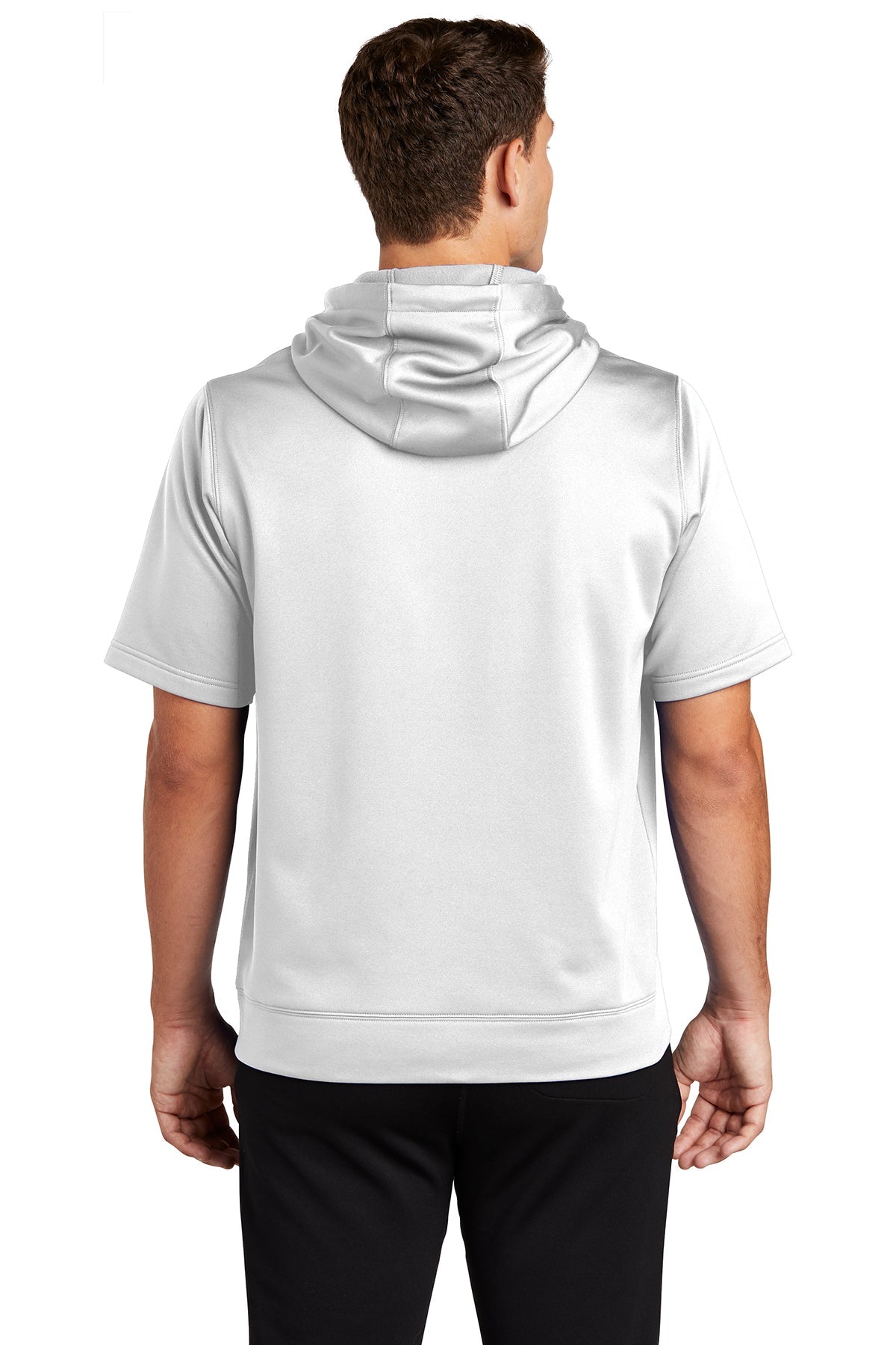 Sport-Tek Sport-Wick Fleece Short Sleeve Hooded Pullover ST251 White