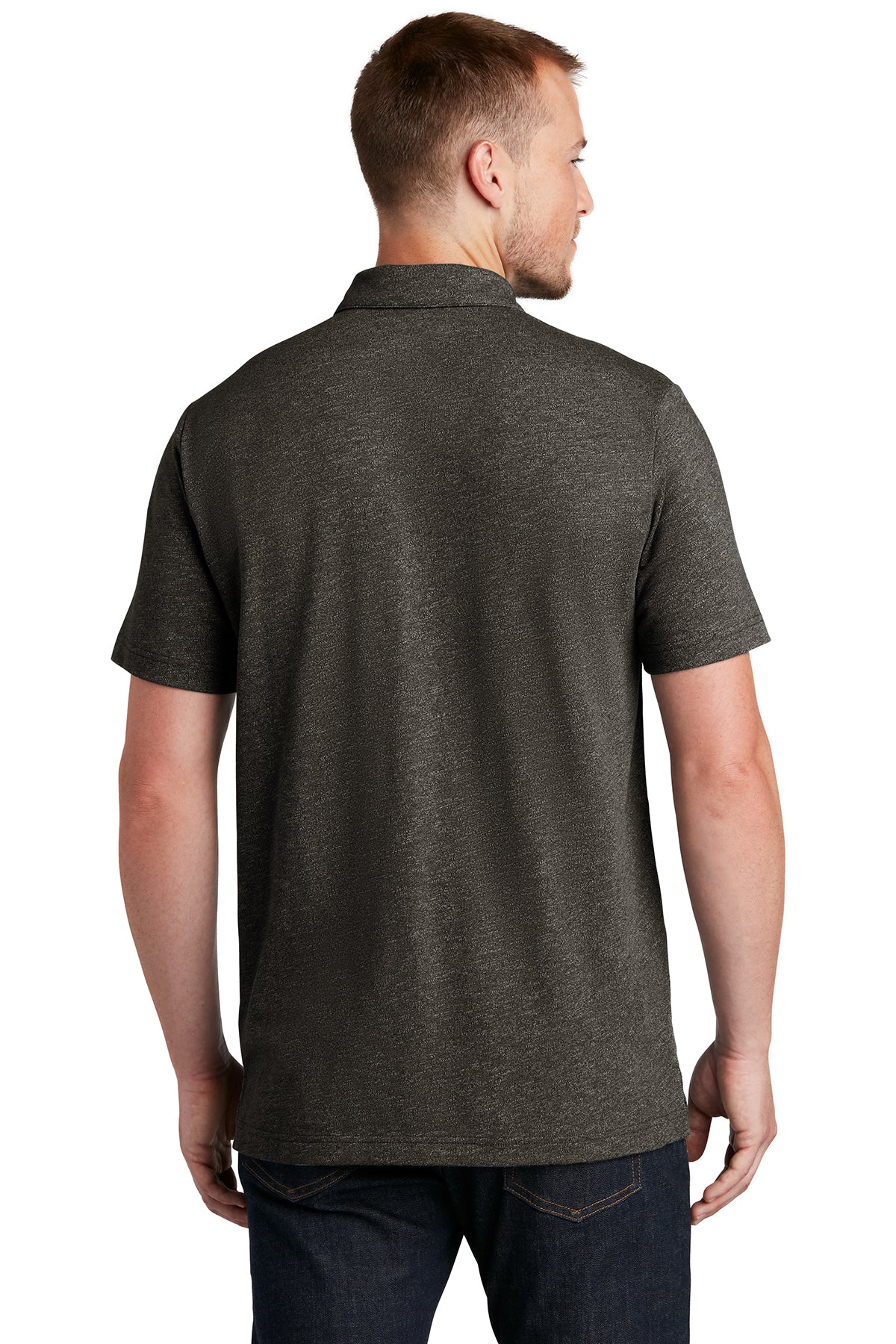 New Era Slub Twist Polo NEA301 Black Twist