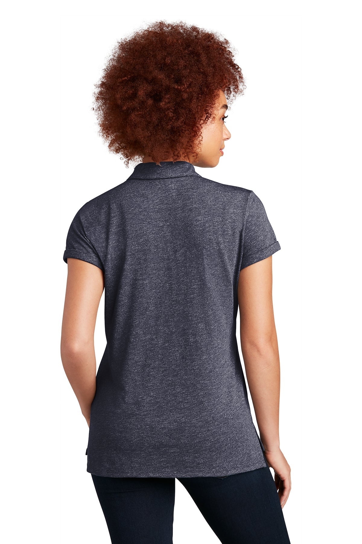 New Era Ladies Slub Twist Custom Polos, True Navy Twist