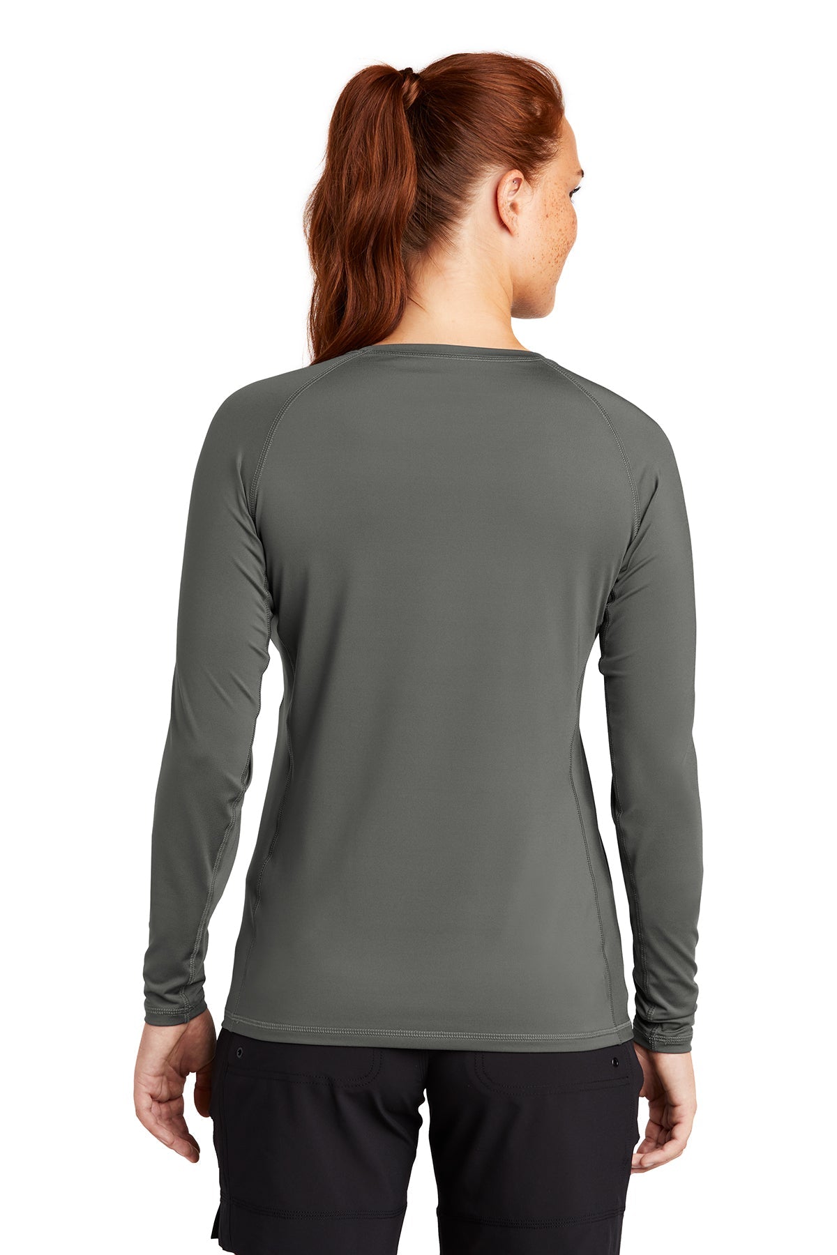 sport-tek_lst470ls _dark smoke grey_company_logo_polos