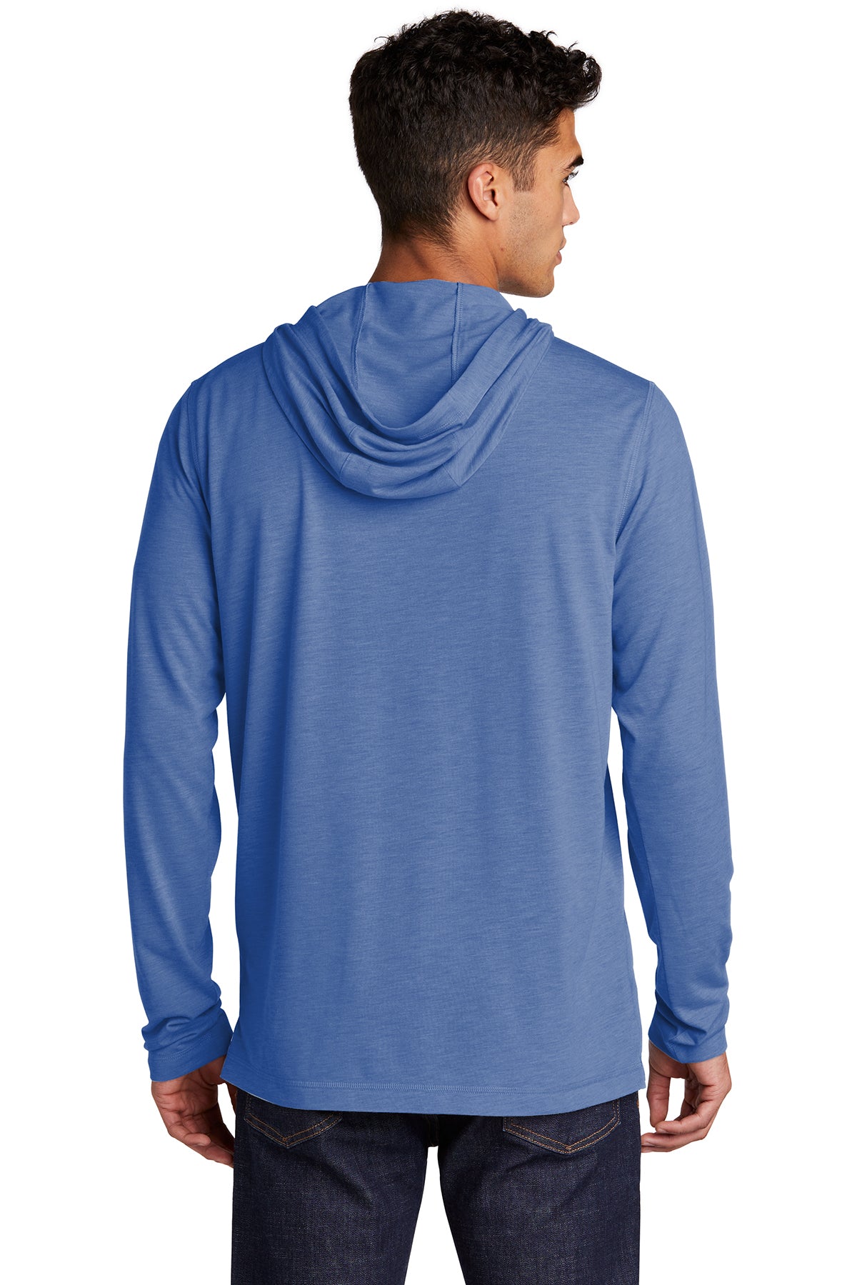 Sport-Tek PosiCharge Tri-Blend Wicking Long Sleeve Hoodie ST406 True Royal Heather