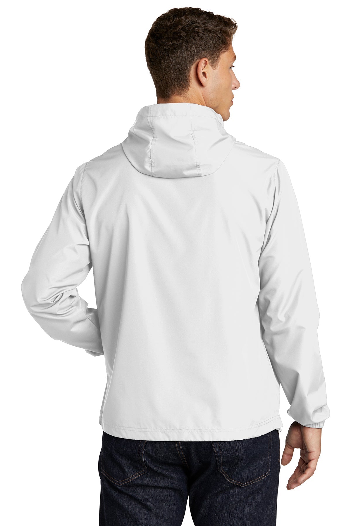 Sport-Tek Packable Custom Anorak Jackets, White [Zane Birts]