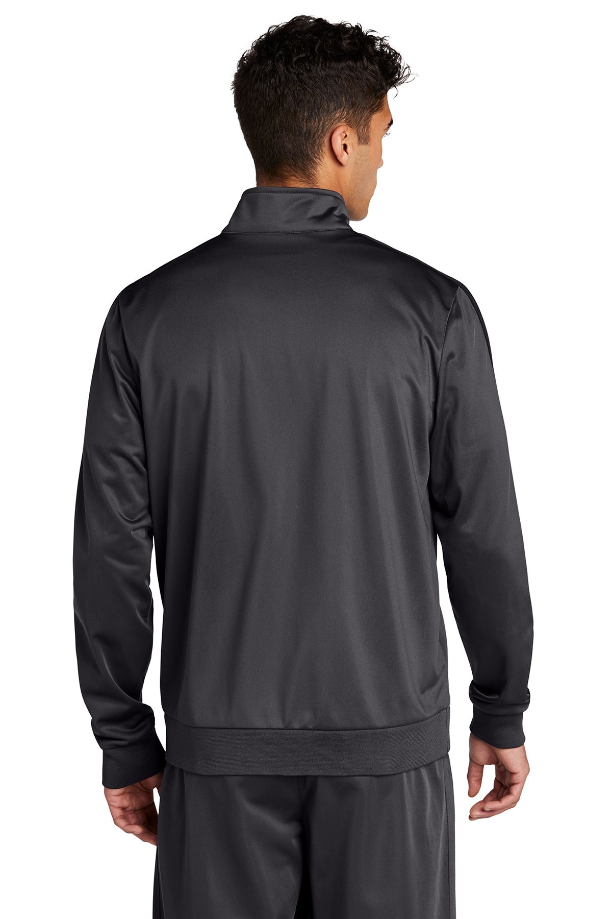 Sport-Tek Tricot Track Jacket JST94 Graphite Grey/ Black