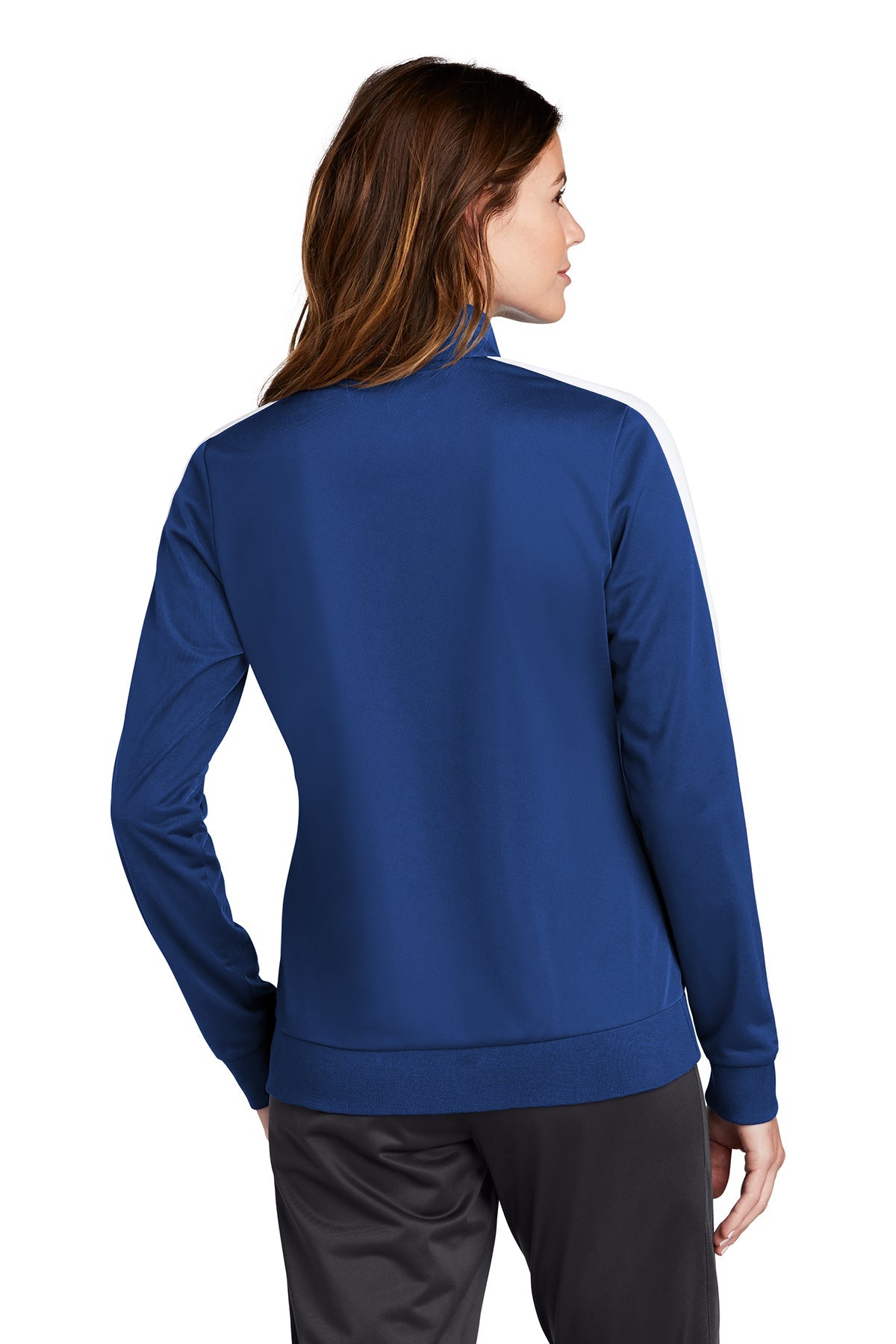 Sport-Tek Ladies Tricot Track Jacket LST94 True Royal/ White