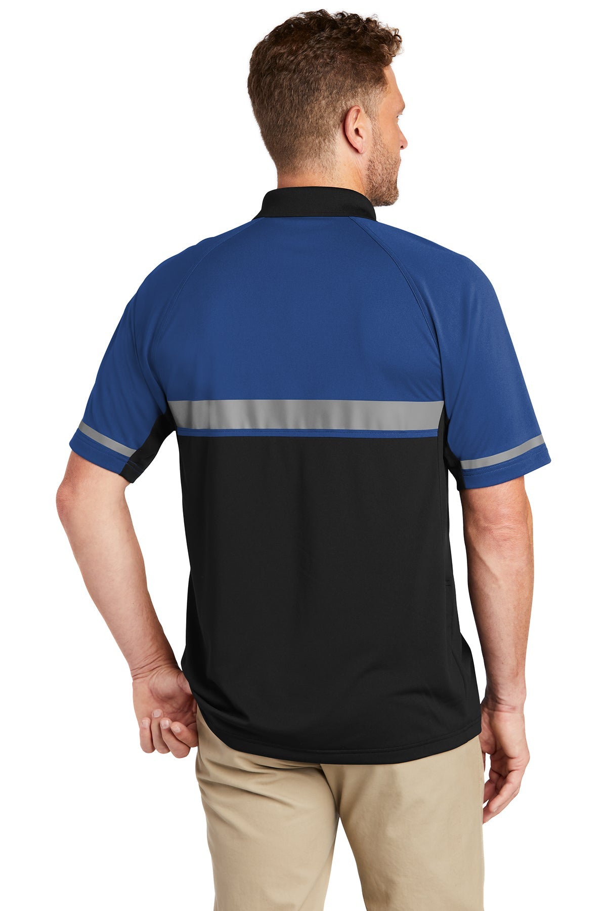 CornerStone Select Lightweight Snag-Proof Enhanced Visibility Polo CS423 Royal/ Black
