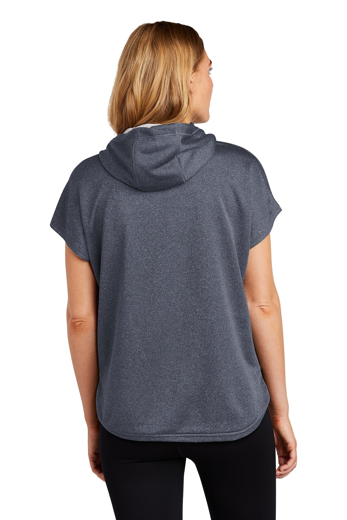 New Era Ladies Short Sleeve Custom Hoodies, True Navy Heather