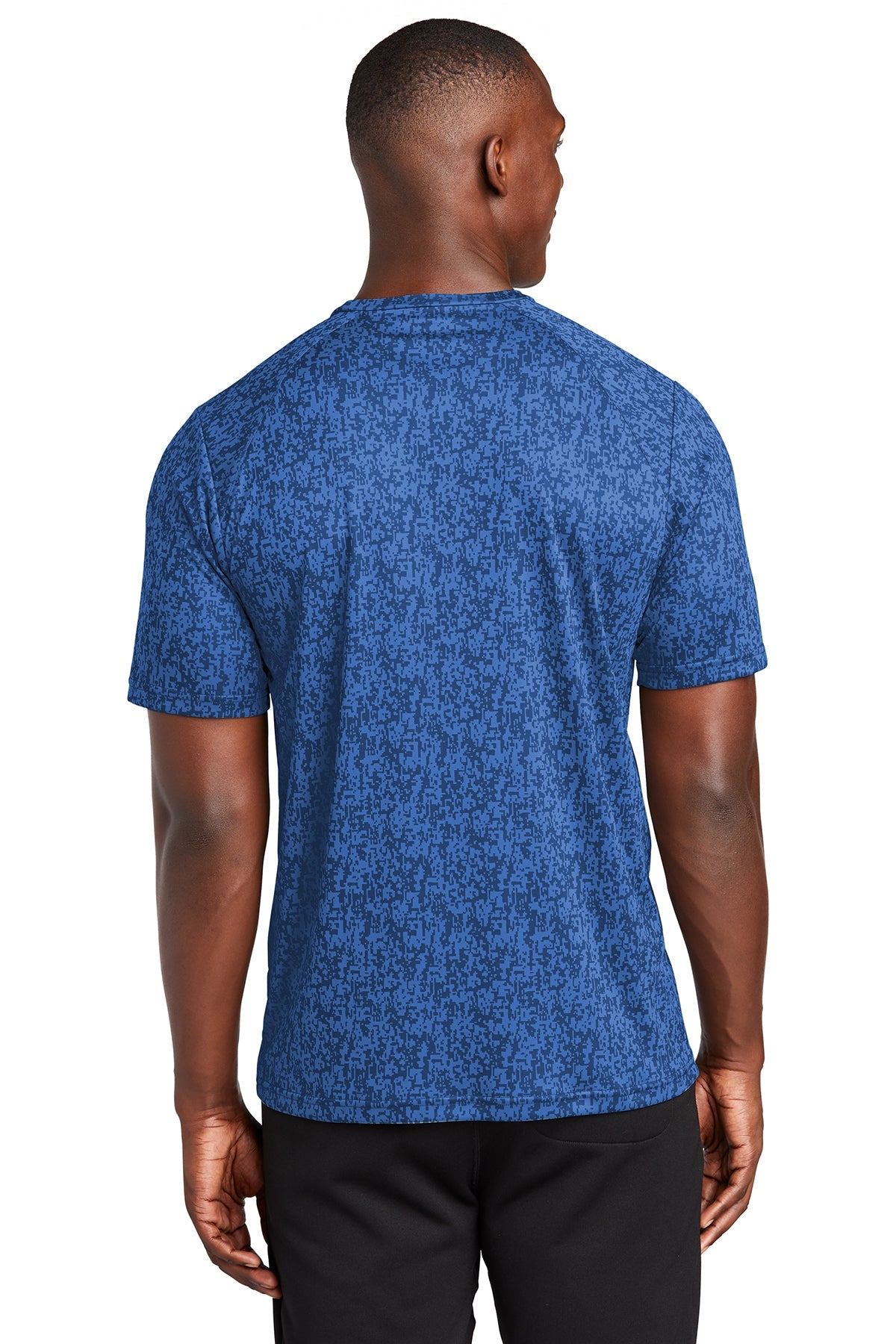 sport-tek digi camo tee st460 true royal