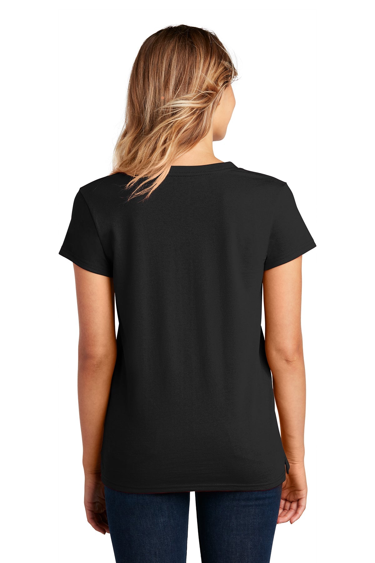 District Women Re-Tee V-Necks, Black