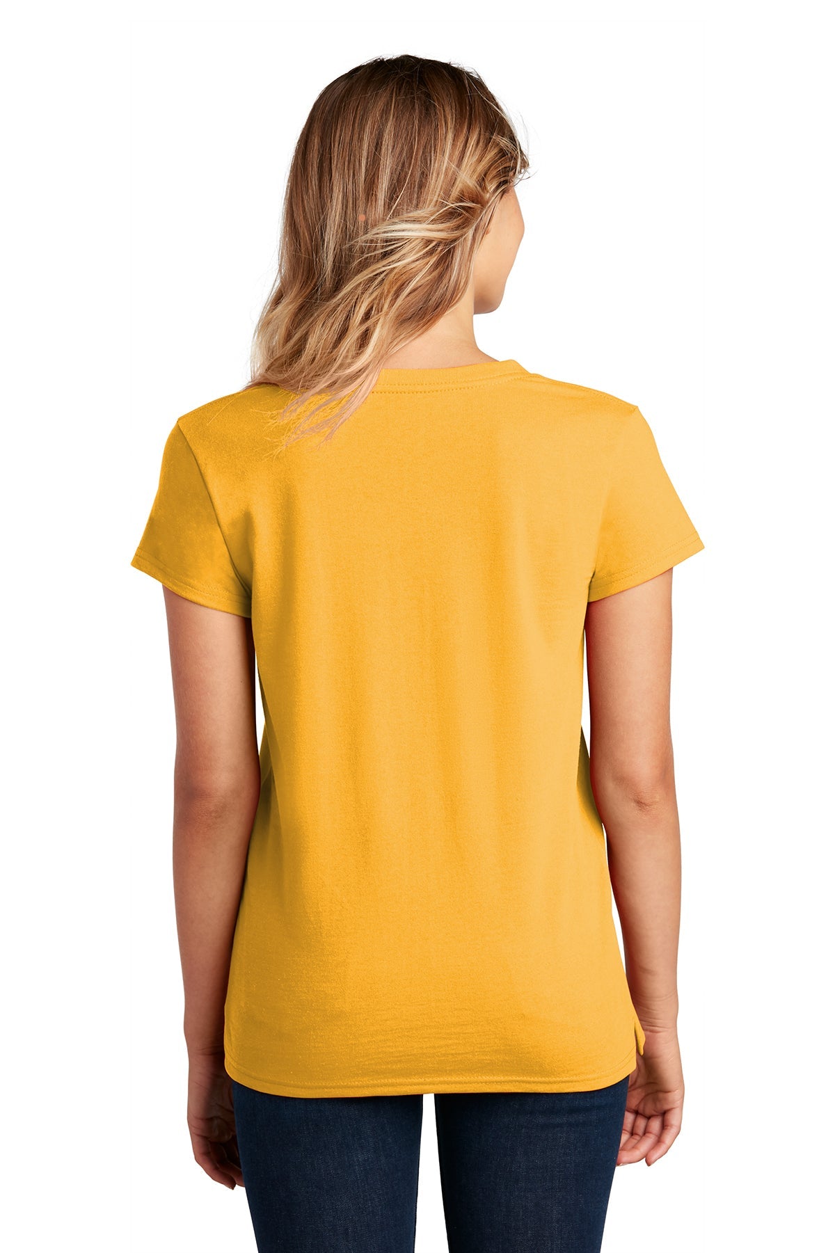 district women re-tee v-neck dt8001 maize yellow