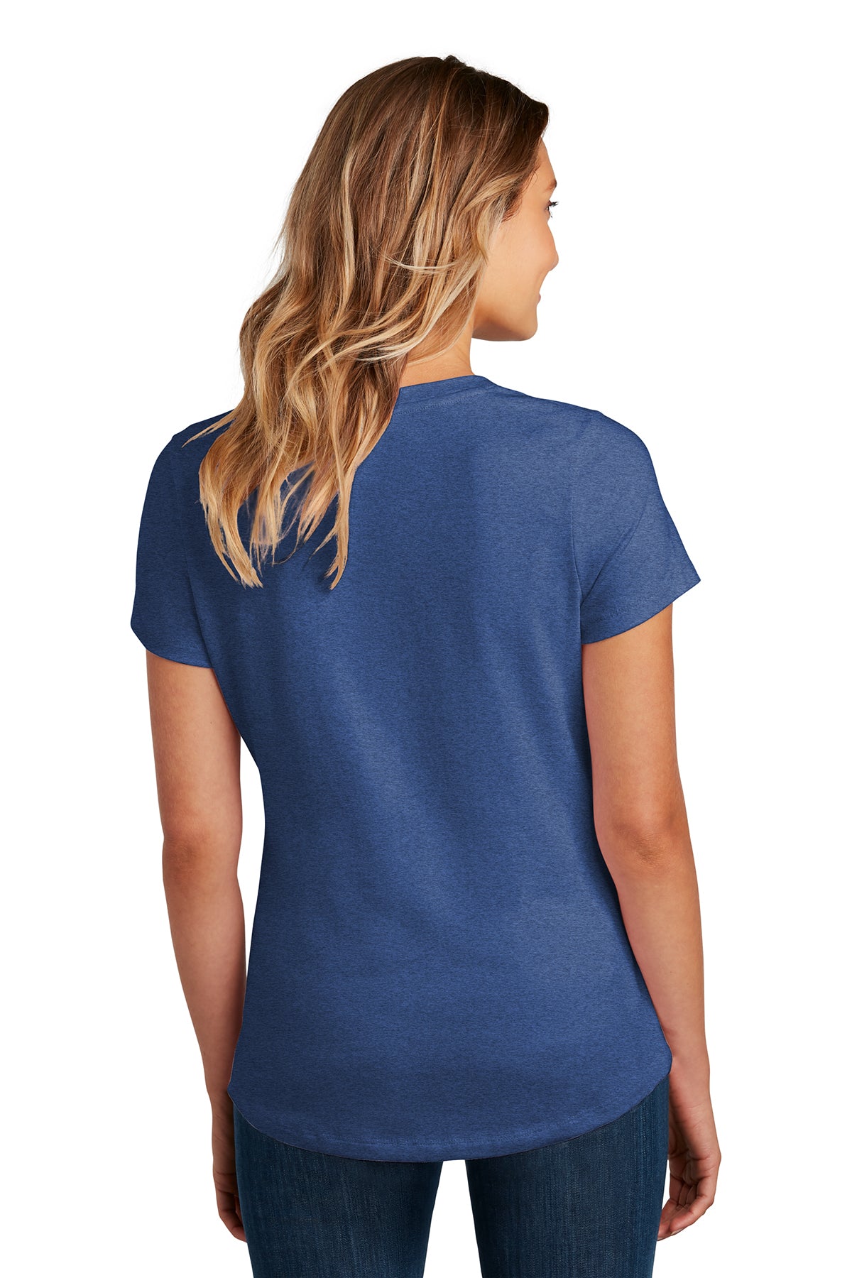 district women flex scoop neck tee dt7501 heathered deeproyal